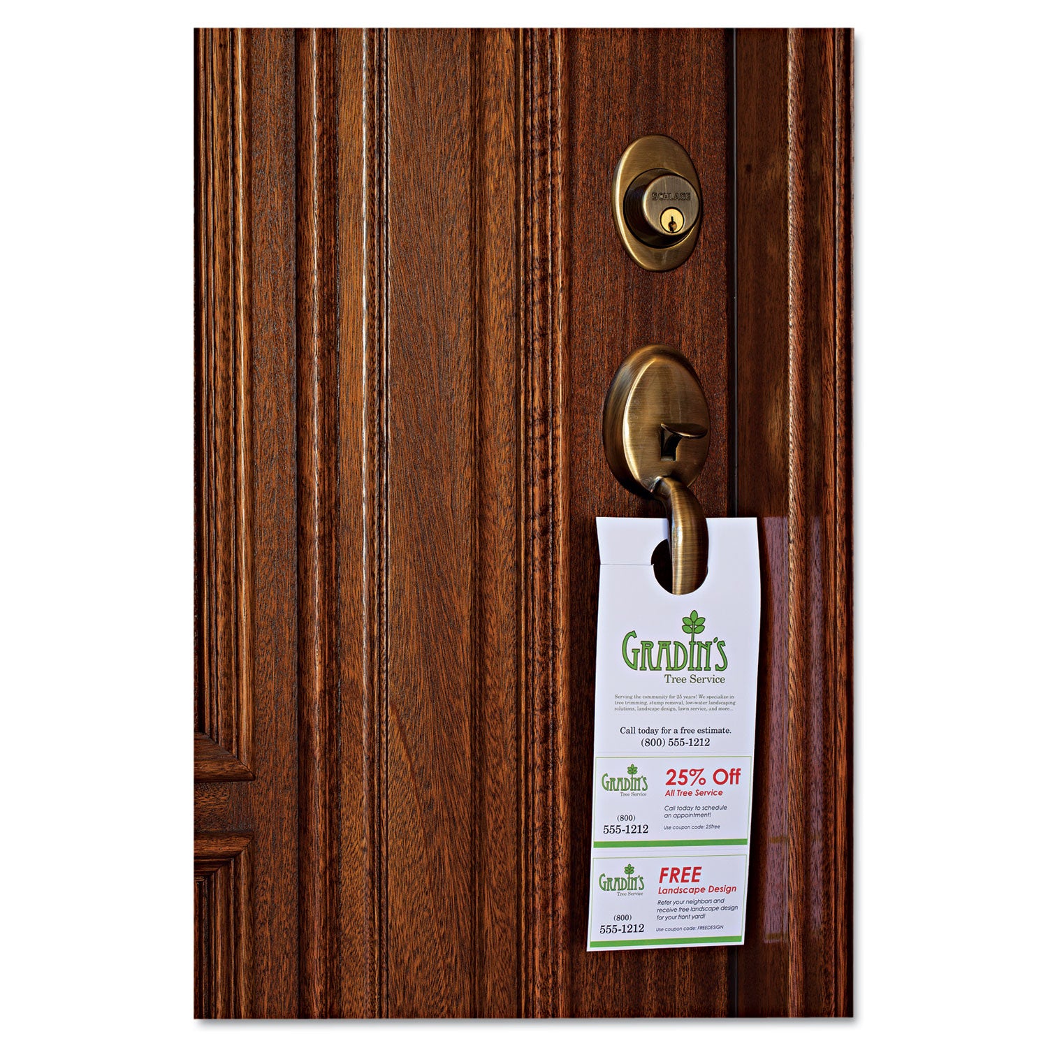 Avery® White Door Hanger with Tear Away Cards - 4.25