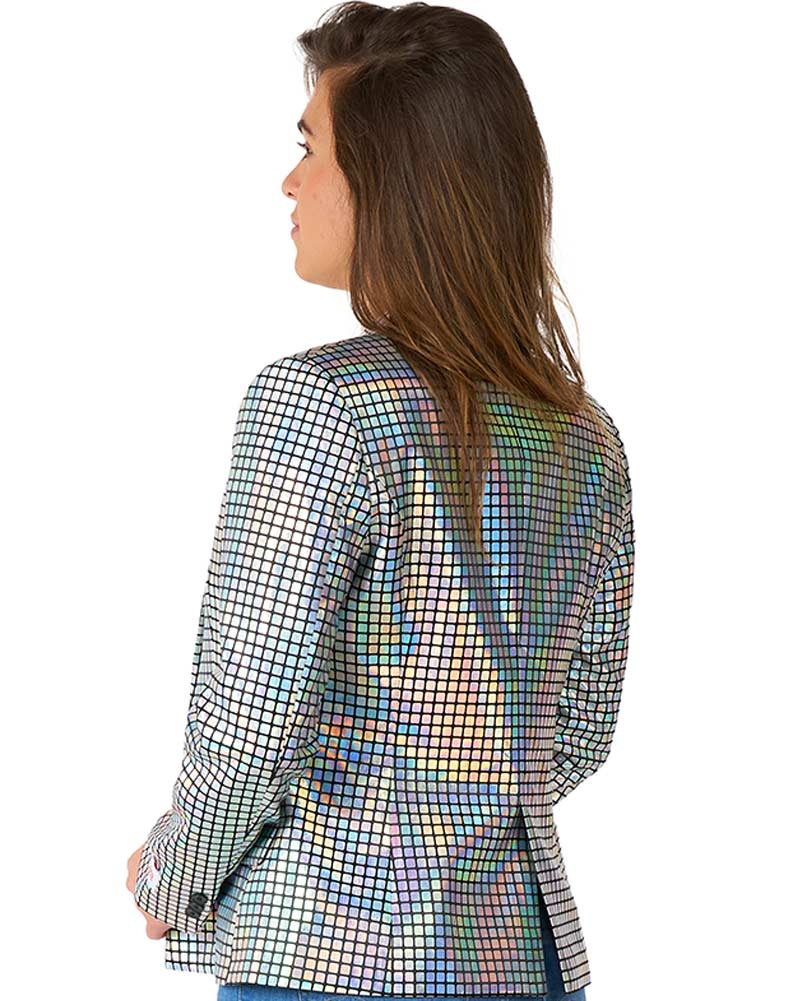 Vintage 70s Disco Baller Women's Jacket - Retro Sequined Party Blazer for Women - Perfect for Disco Themed Parties, Halloween Costumes & 70s Dance Events