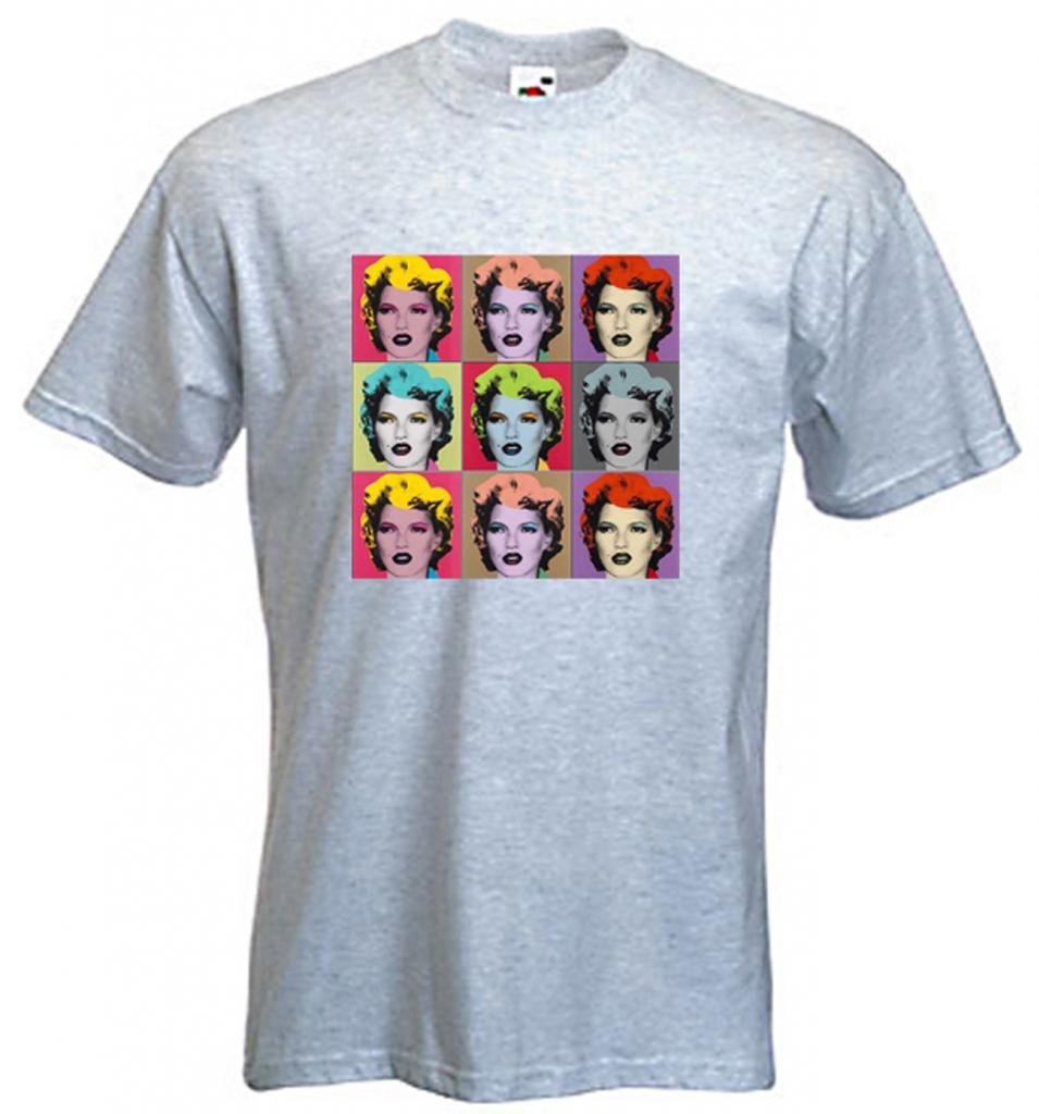 Banksy Kate Moss Tribal T-Shirt for Men - Small Grey Cotton Streetwear Tee | Urban Fashion, Casual Wear & Street Style Outfits