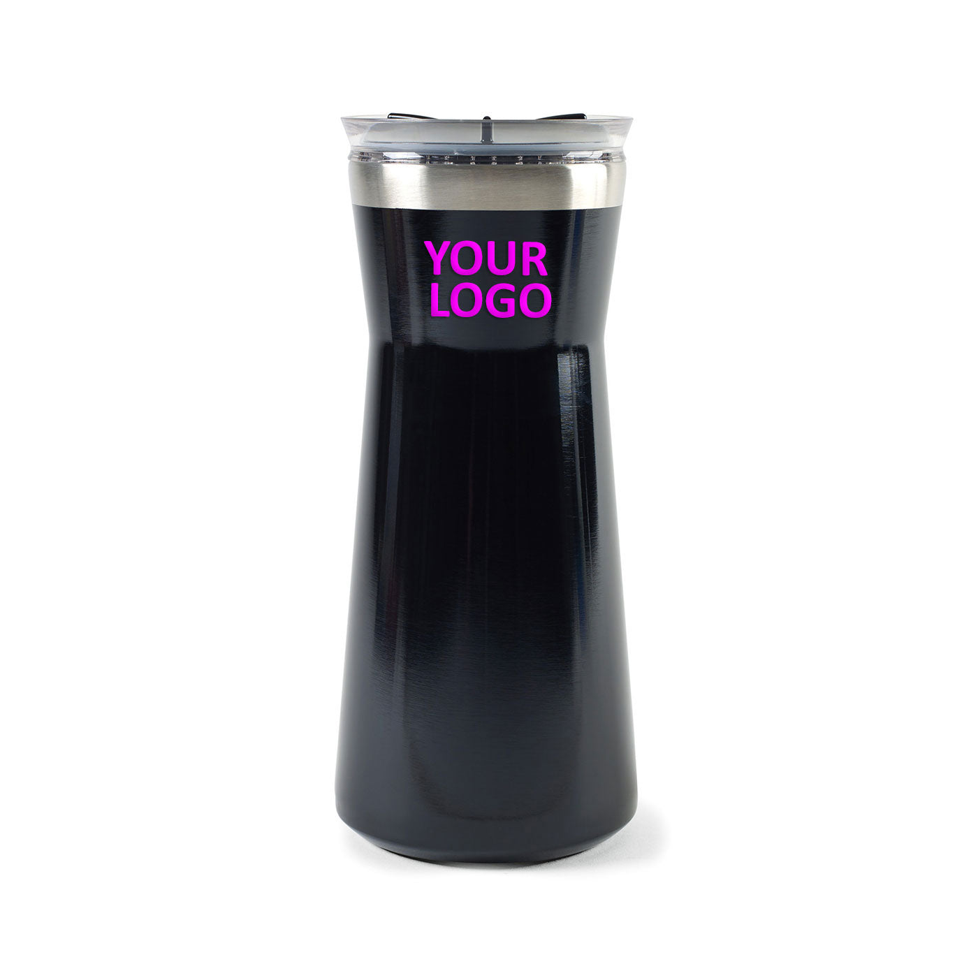 Custom Aviana Harlow 34oz Double Wall Insulated Stainless Steel Carafe - Black Opaque Gloss Finish - Perfect for Coffee, Tea, Iced Beverages & Office/Home Use