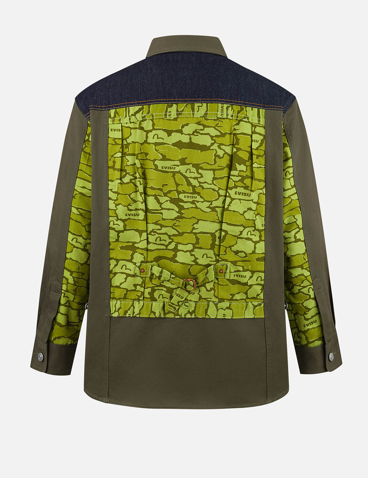 Seagull Print & Hybrid Ishigaki Camouflage Regular Fit Shirt Jacket for Men - Stylish Outdoor Casual Wear for Hiking, Camping & Urban Fashion