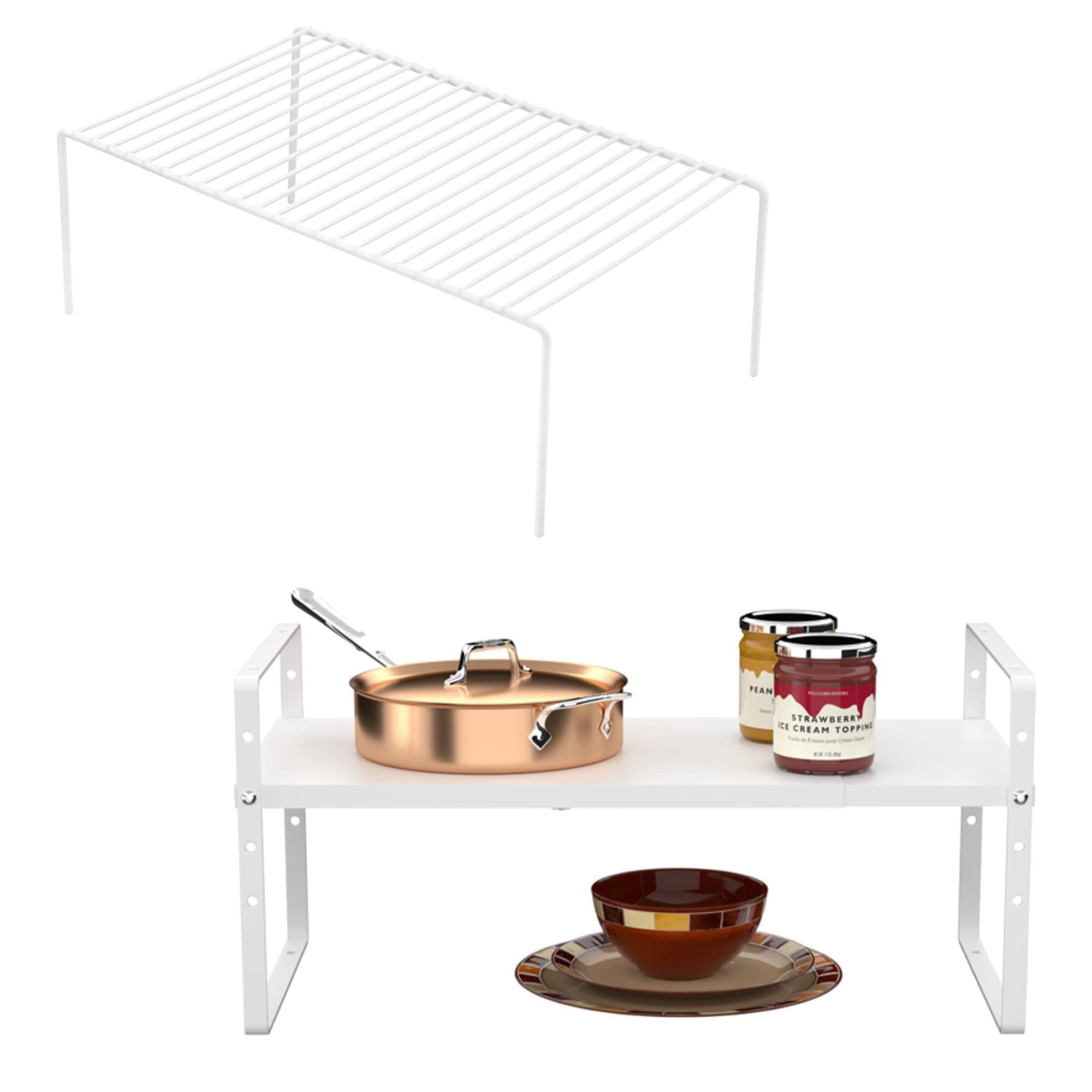 iPEGTOP Large Freezer Cabinet Storage Shelf Rack (15.7 x 9.4 Inch) - Expandable Kitchen Organizer for Refrigerator & Pantry - Perfect for Maximizing Space in Home, Restaurant, or Commercial Freezers