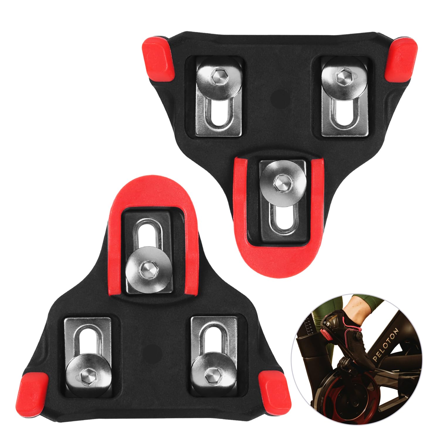 GAPVOS Bike Cleats Replacement - Compatible with Shimano SPD Pedals for Road, Mountain & Indoor Cycling Shoes - Secure Foot Positioning for Spin Class, Commuting & Training