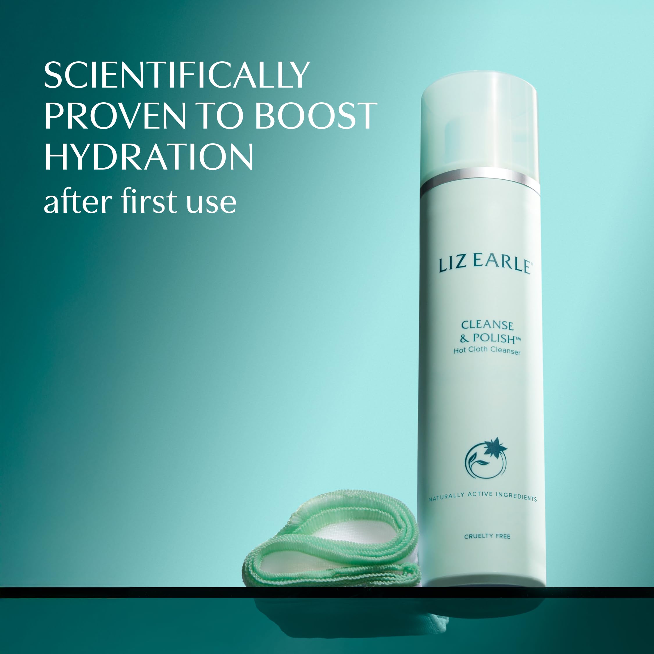 Liz Earle Cleanse & Polish Hot Cloth Face Wash - Gentle Facial Cleanser & Exfoliating Cotton Cloth - Hydrating & Brightening Skincare for Dry & Sensitive Skin - Perfect for Daily Cleansing & Spa-Like Treatment (100ml)