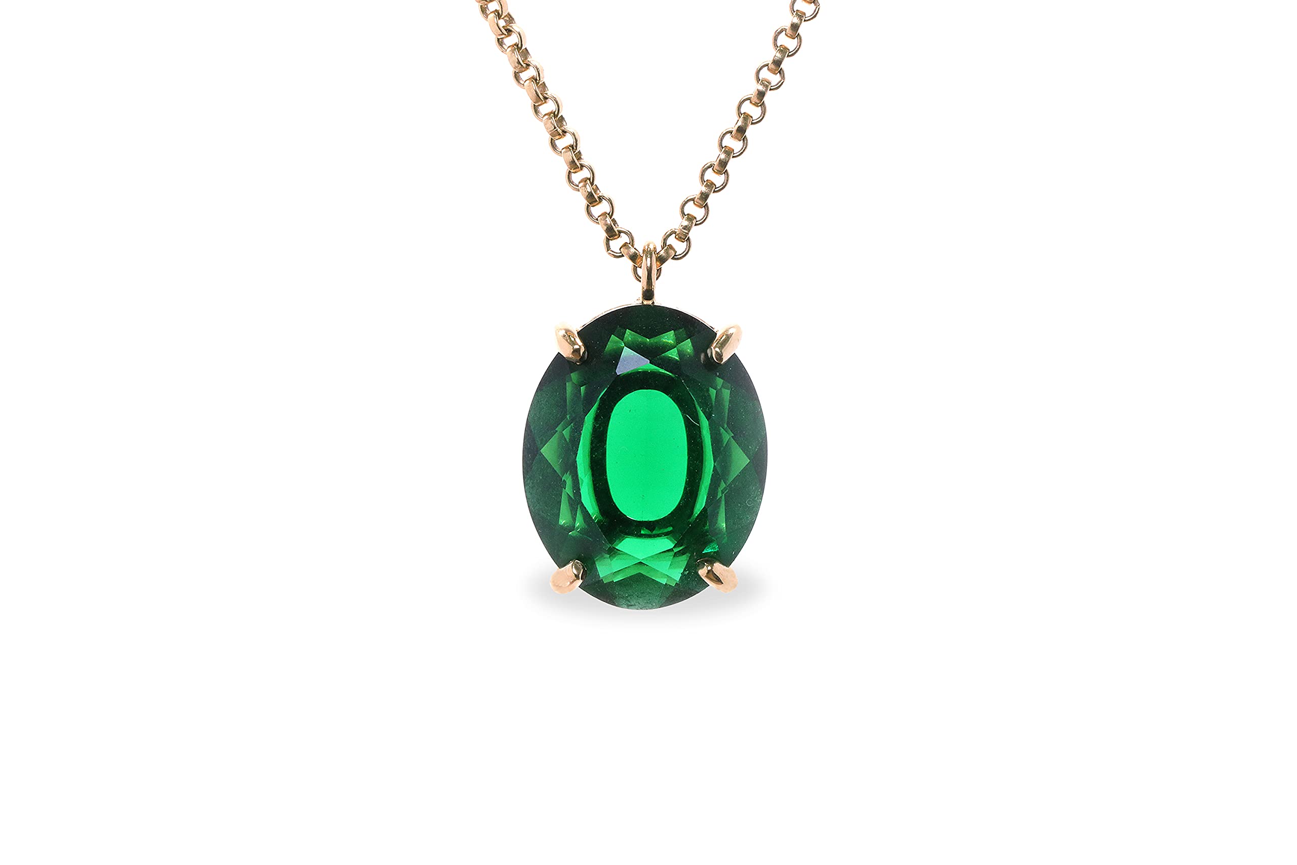 Emerald Anemone Necklace - Handcrafted May Birthstone Jewelry for Women, Adjustable Length Green Statement Necklace - Perfect Gift for Mom, Wife, Sister or Daughter - Ideal for Weddings, Parties and Everyday Fashion Accessories