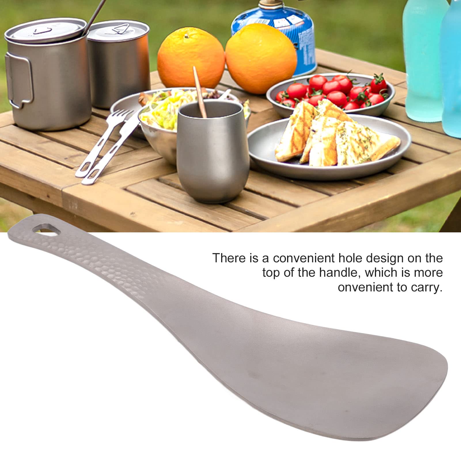 Premium Titanium Rice Paddle - Durable Rice Scooper Spoon & Rice Cooker Spatula for Perfect Serving - Ideal for Home Kitchens & Restaurant Use - Great for Sushi, Stir-Frying & Meal Prep