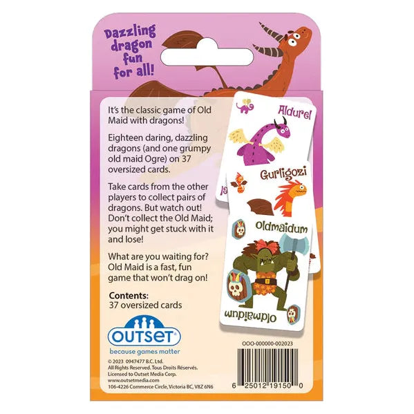Dragons Old Maid Card Game - Fun Family Card Game for Kids & Adults - Perfect for Parties, Travel & Game Nights