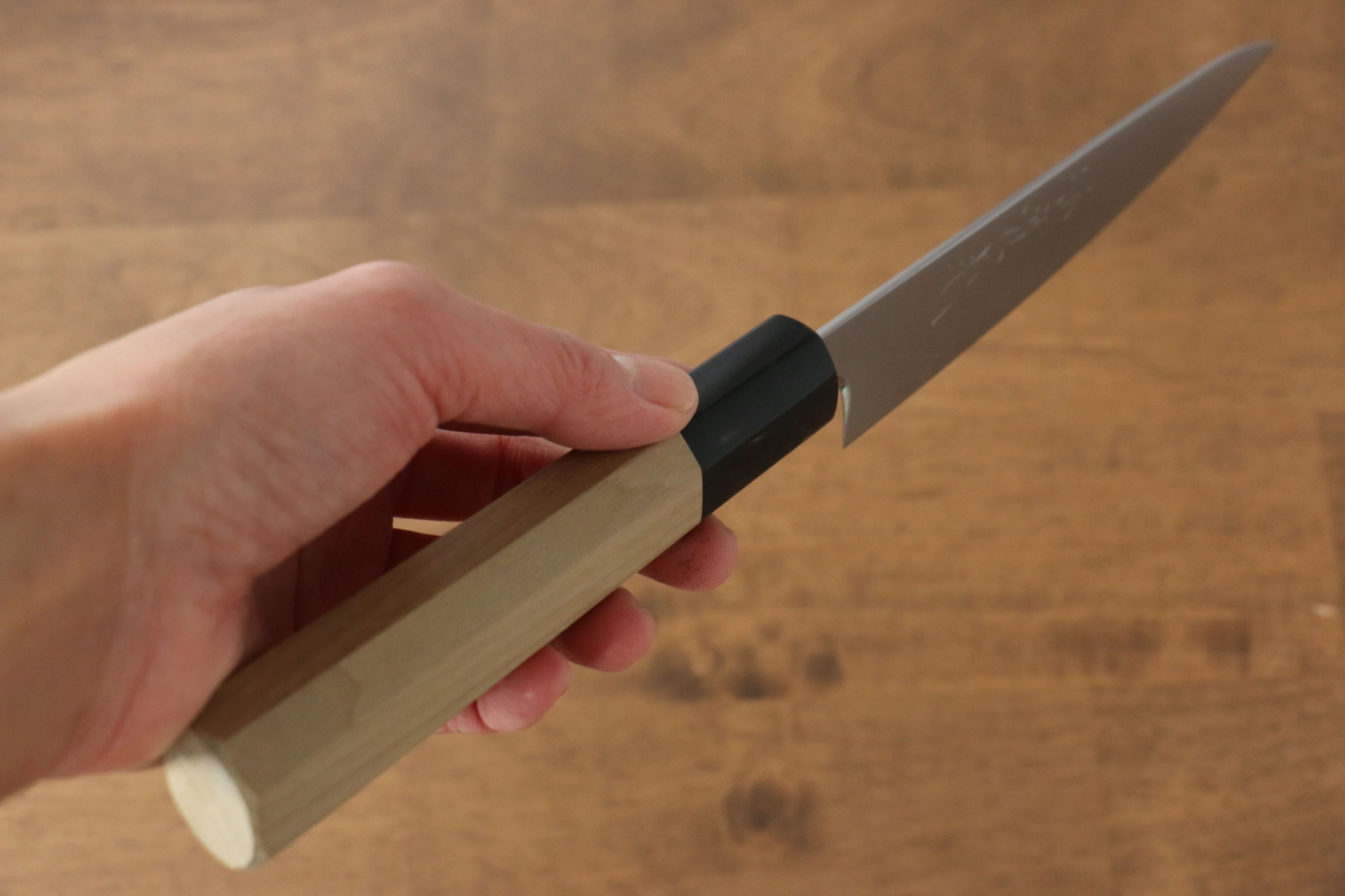 Jikko SG2 Petty Utility Knife 135mm - Japanese Stainless Steel Kitchen Knife with Magnolia Wood Handle - Perfect for Slicing, Peeling & Precision Cutting Fruits, Vegetables & Boneless Meat