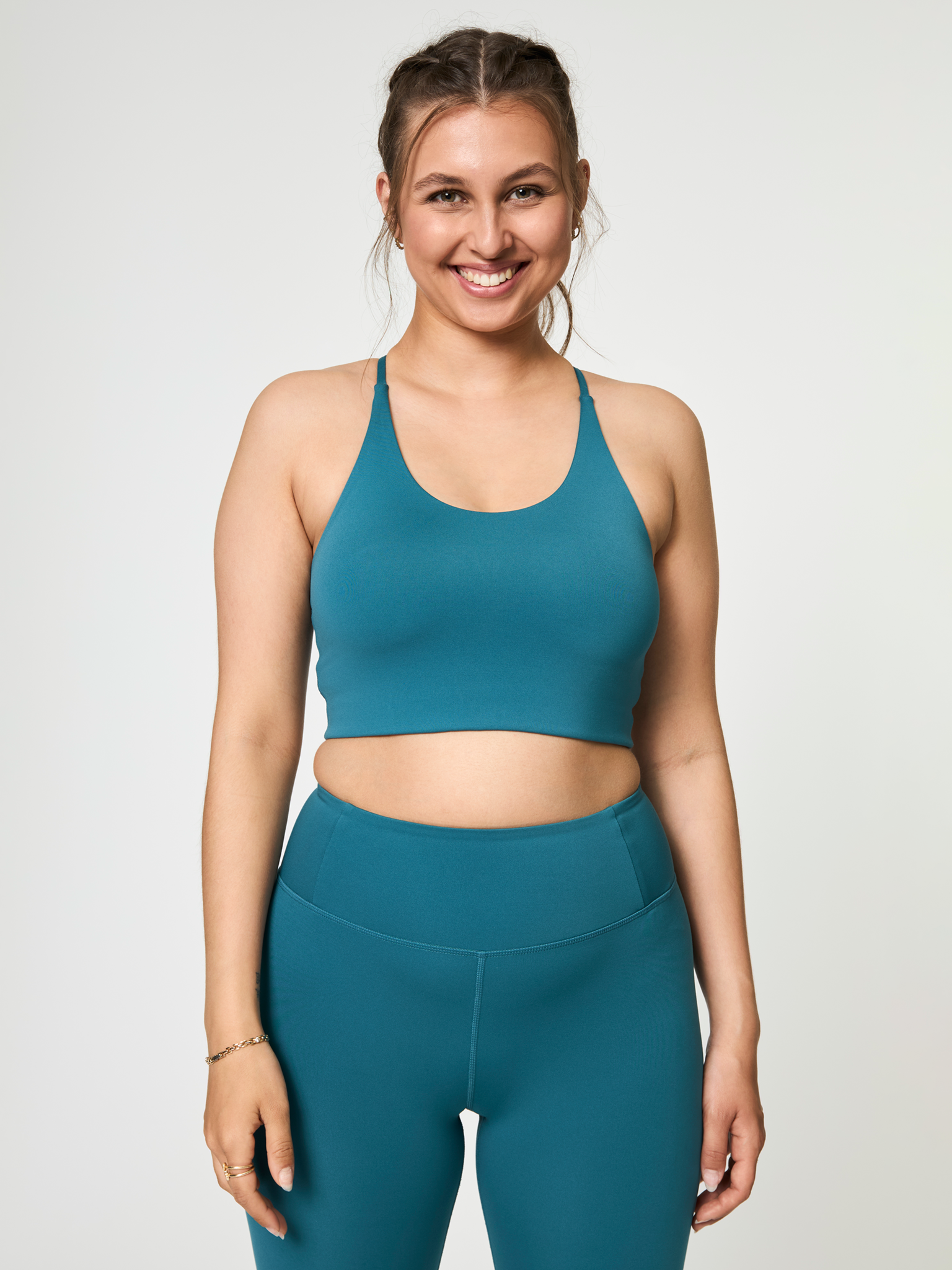 Girlfriend Collective Float Cleo Halter Bra - Dark Ixia - High Support Workout & Yoga Sports Bra for Women - Perfect for Running, Gym & Active Lifestyle