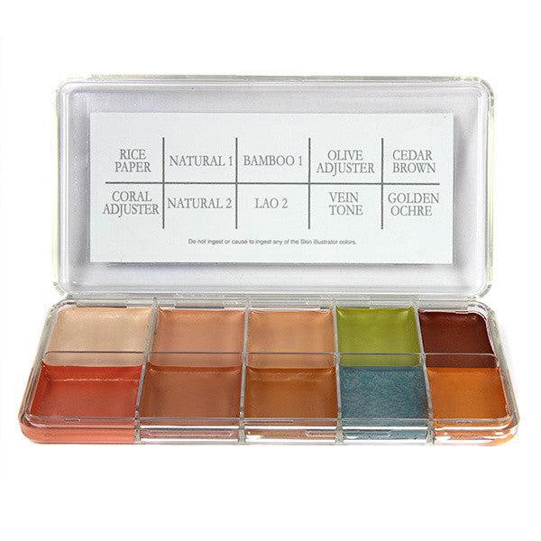 Professional Skin Illustrator VFS Flesh & Complexion Palette - 6 Color FX Makeup Palette for Special Effects, Tattoo Covering & Realistic Wounds - Perfect for SFX Artists, Makeup Professionals & Cosplay Enthusiasts