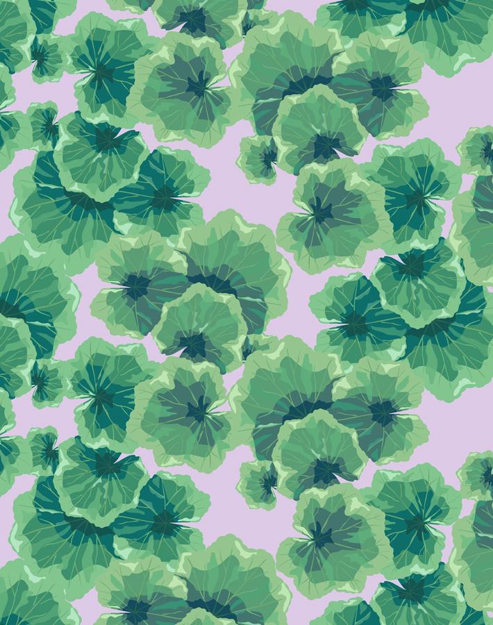 Nathan Turner Lavender Geranium Leaves Wallpaper - Perfect for Bedroom, Living Room & Home Decor