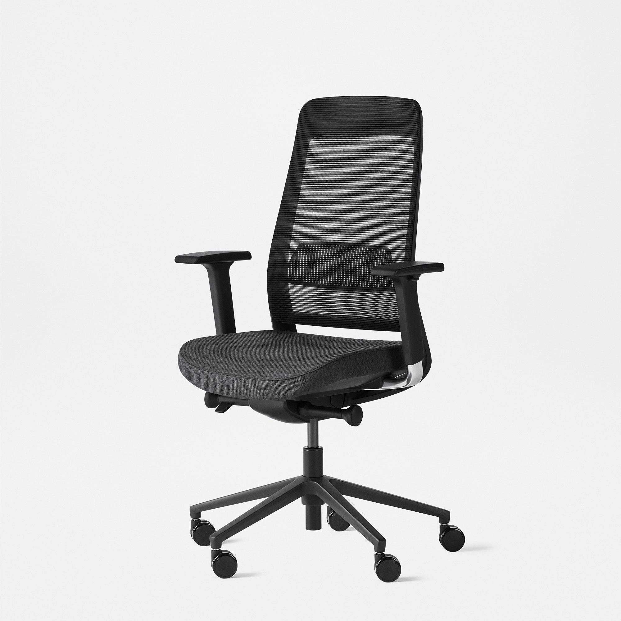 Ergonomic Adjustable Standing Desk Chair with Black Frame & Seat - Perfect for Home Office, Gaming, and Workspace Comfort
