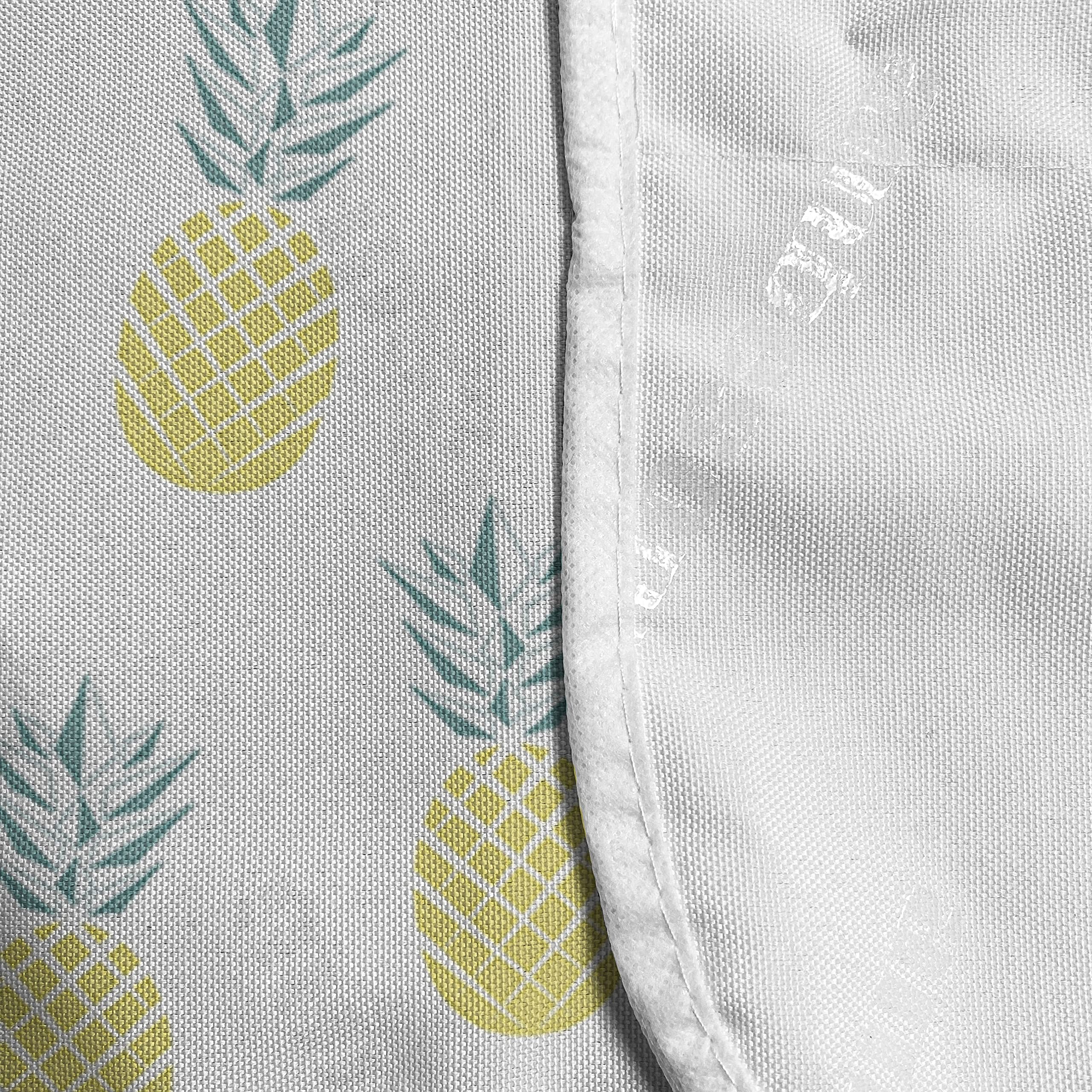 Ambesonne Exotic Pineapple Rhombus Pattern Microwave Cover | Water-Resistant Hawaiian Fruit Kitchen Organizer with Pockets | 36