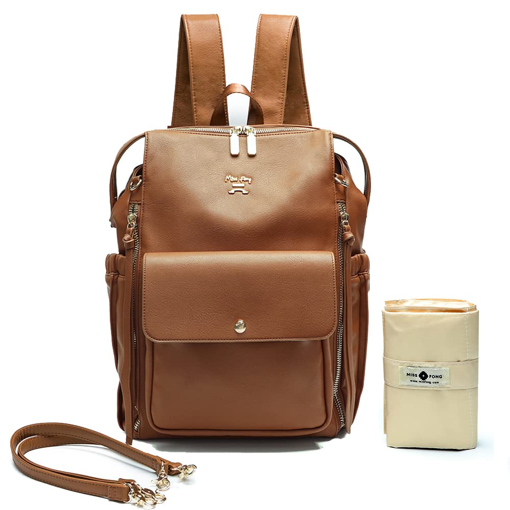 Miss Fong Diaper Bag Backpack - Large & Mini Baby Diaper Bags with Built-in Organizer | Perfect for Travel, Daycare & On-the-Go Parents