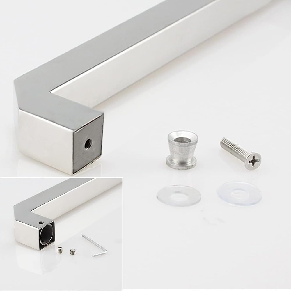 Stainless Steel Shower Door Handle for Glass Doors - 450mm Sliding Bathroom Hardware Accessory - Perfect for Modern Home & Hotel Bathroom Renovations