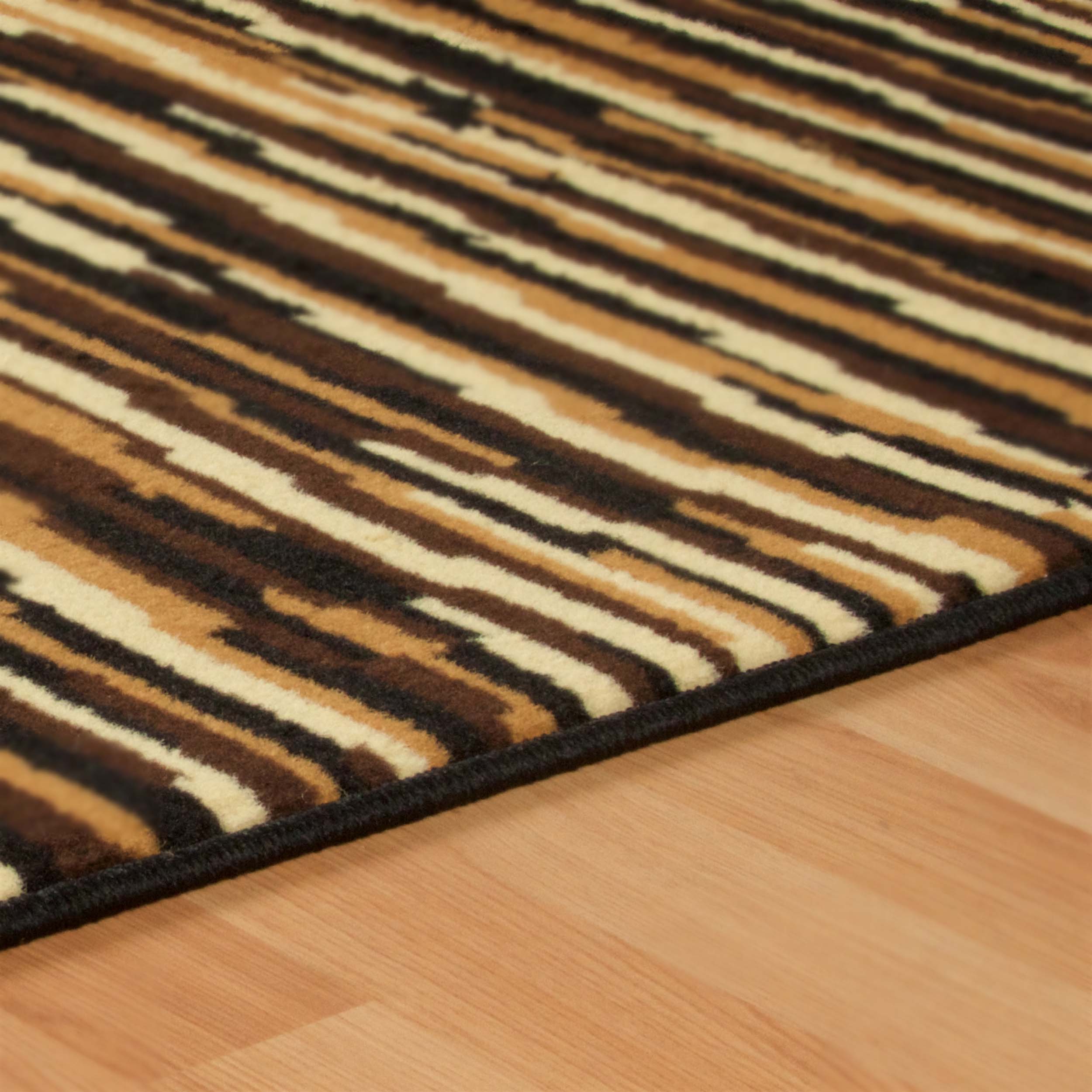 Horizons Modern Abstract Striped Area Rug - Non-Slip Indoor Runner for Living Room, Bedroom, Hallway | Soft & Durable Home Decor