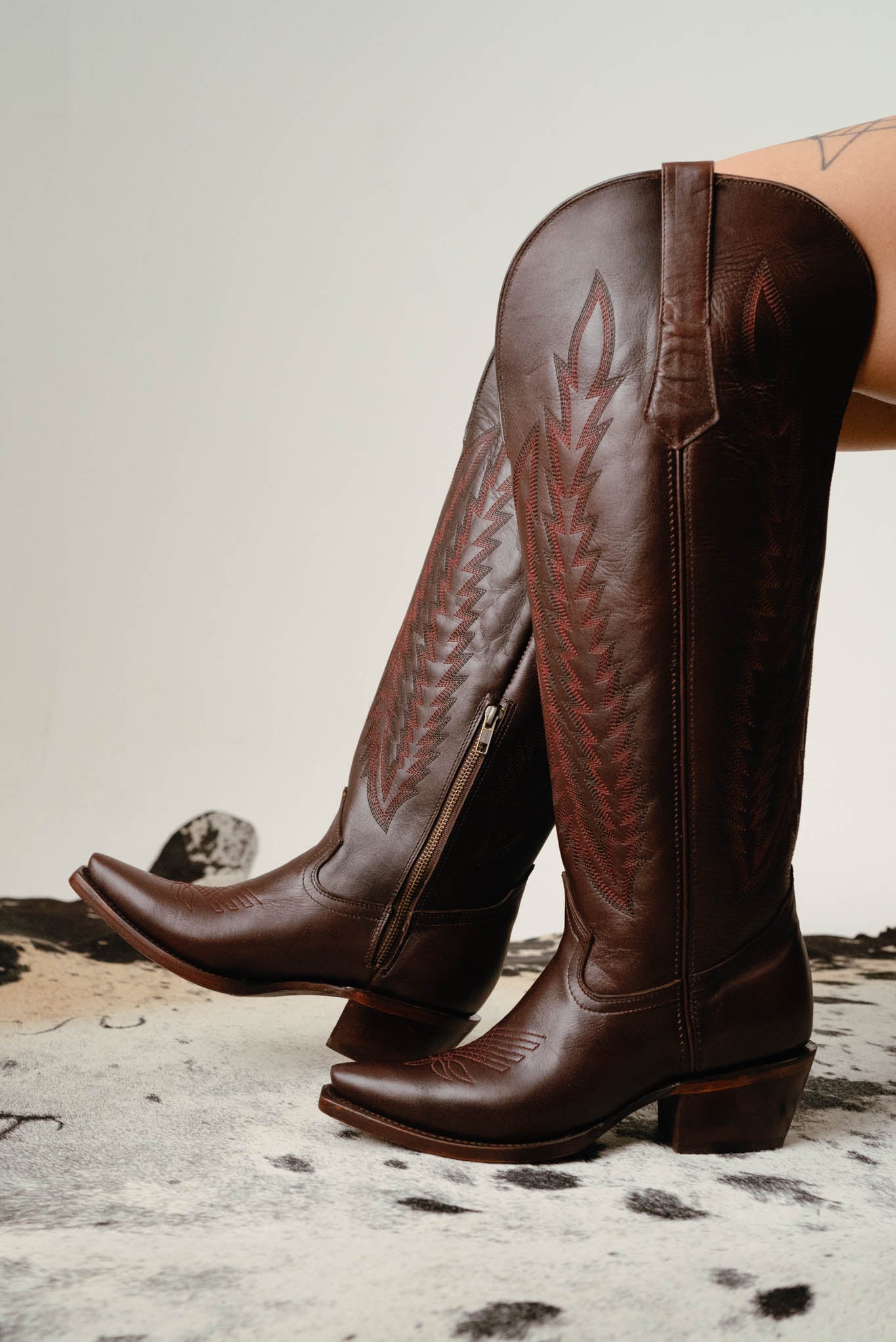 Valentina Tall Wide Calf Snip Toe Cowgirl Boots for Women - Comfortable Western Riding Boots for Country Dancing & Outdoor Adventures
