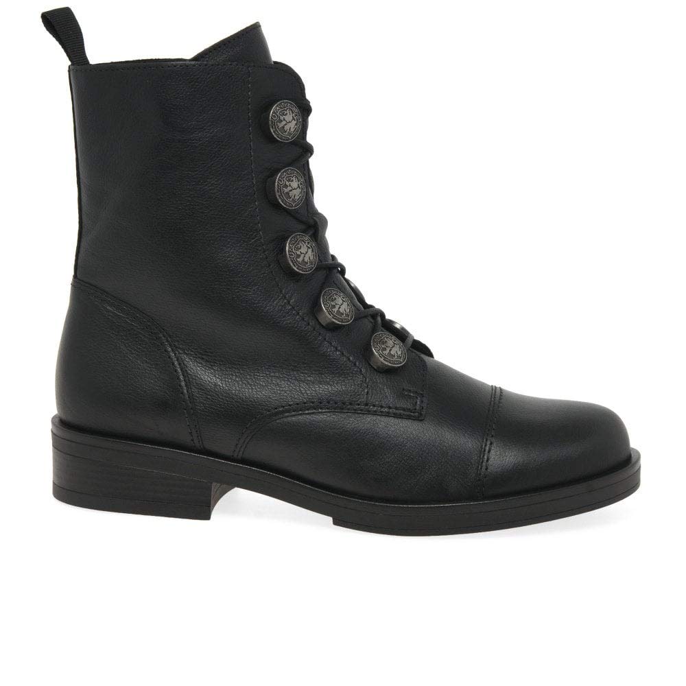 Gabor Women's Lady Biker Boots - Black Leather Motorcycle Boots Size 5 M | Stylish & Comfortable for Riding, Casual Wear & Night Out