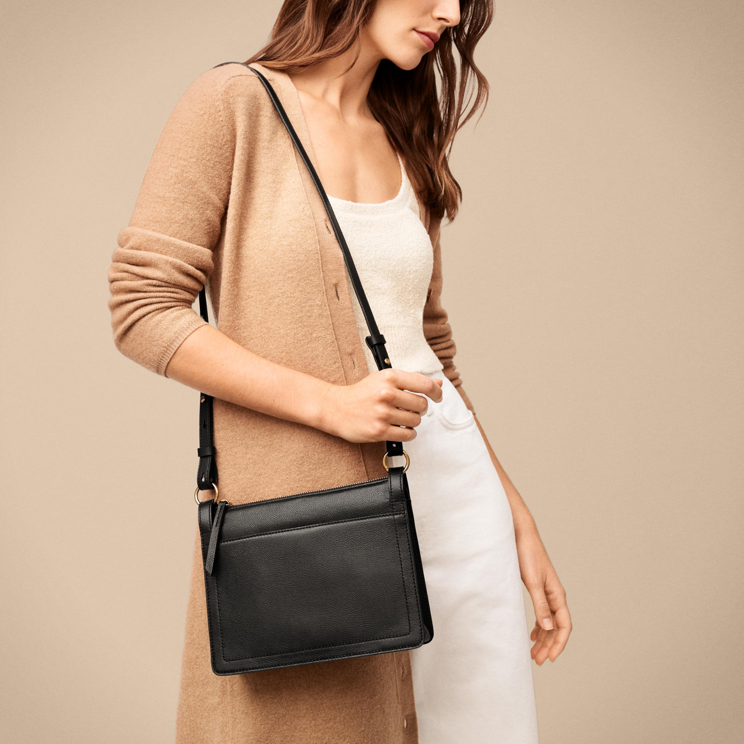 Fossil Women's Taryn Genuine Leather Crossbody Purse - Stylish Handbag for Everyday Use, Work & Travel Accessories