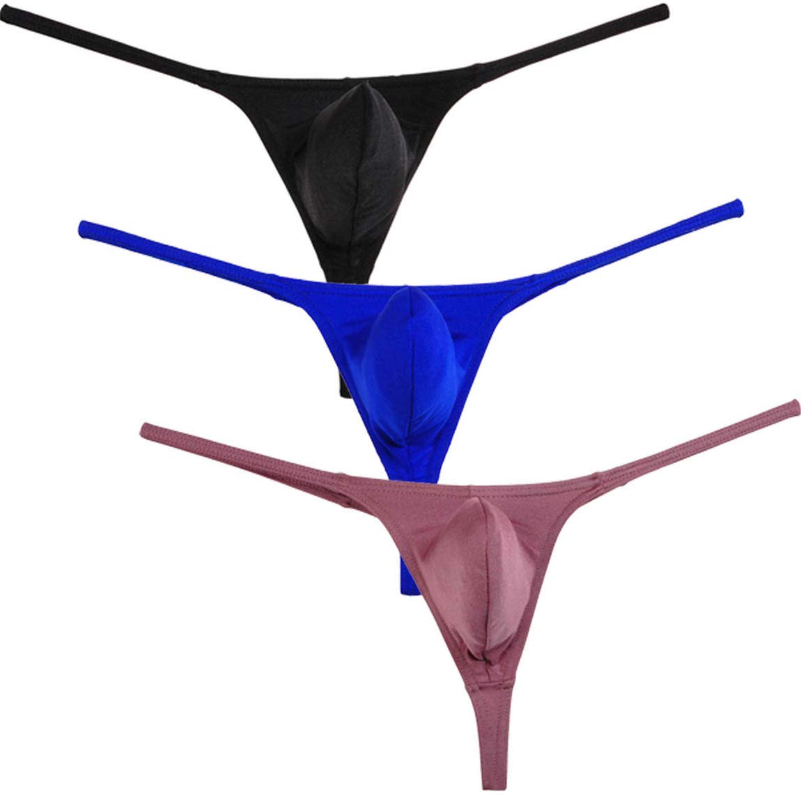 **Men's Stretch Micro Thong Underwear with Contour Pouch - T-Back Bikini G-String Jockstrap - Soft Spandex for Comfort & Support - Perfect for Gym, Swim & Intimate Wear**