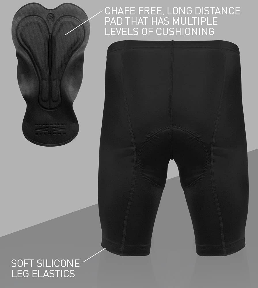 Men's Century Padded Cycling Shorts - Long Distance Performance Bike Shorts with 3 Inseam Options for Road & Mountain Biking | Comfortable for Training, Racing & Outdoor Cycling