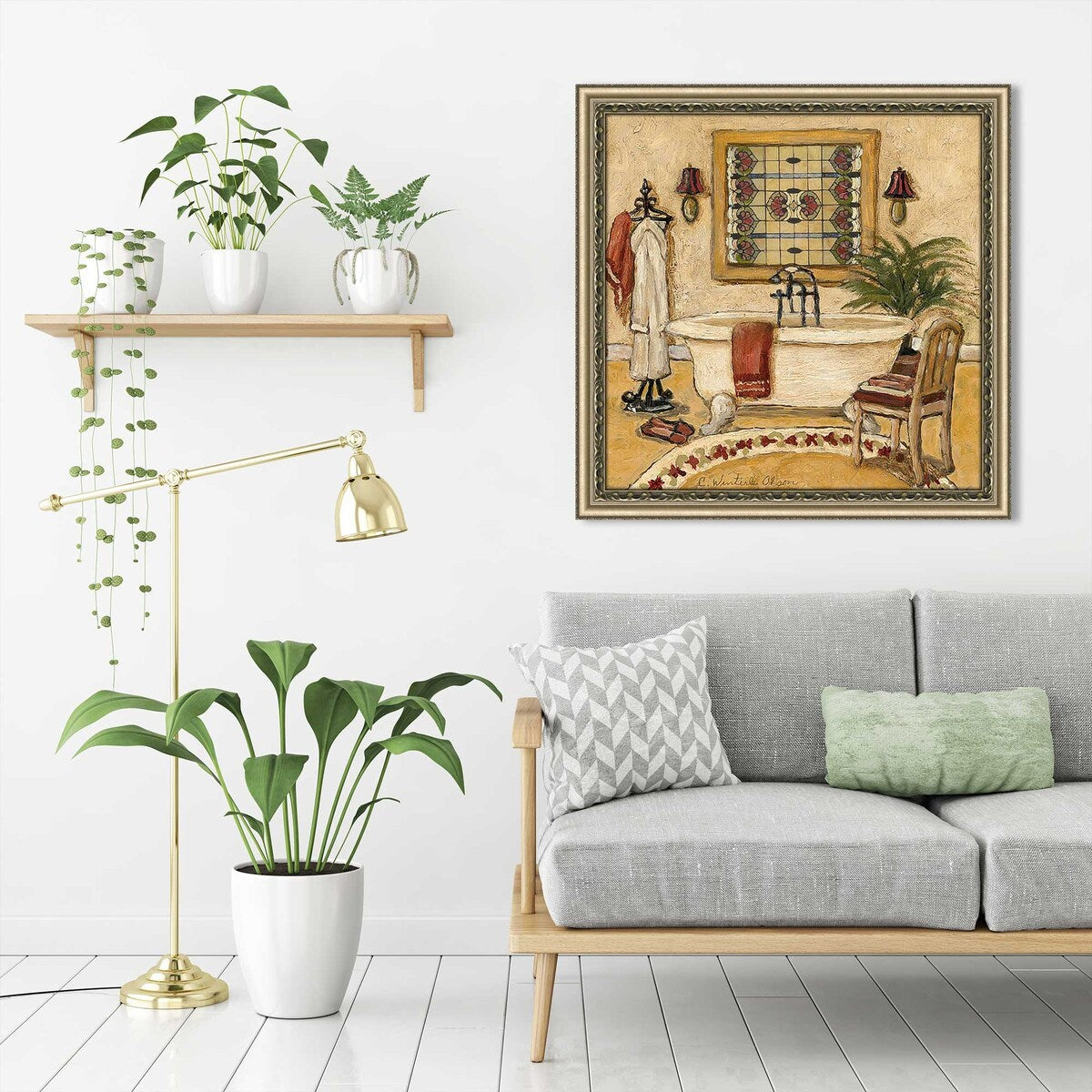 Art Deco Bath II Print on Acrylic - Modern Wall Art Decor for Living Room, Bedroom & Office - Waterproof & Durable Home Decoration