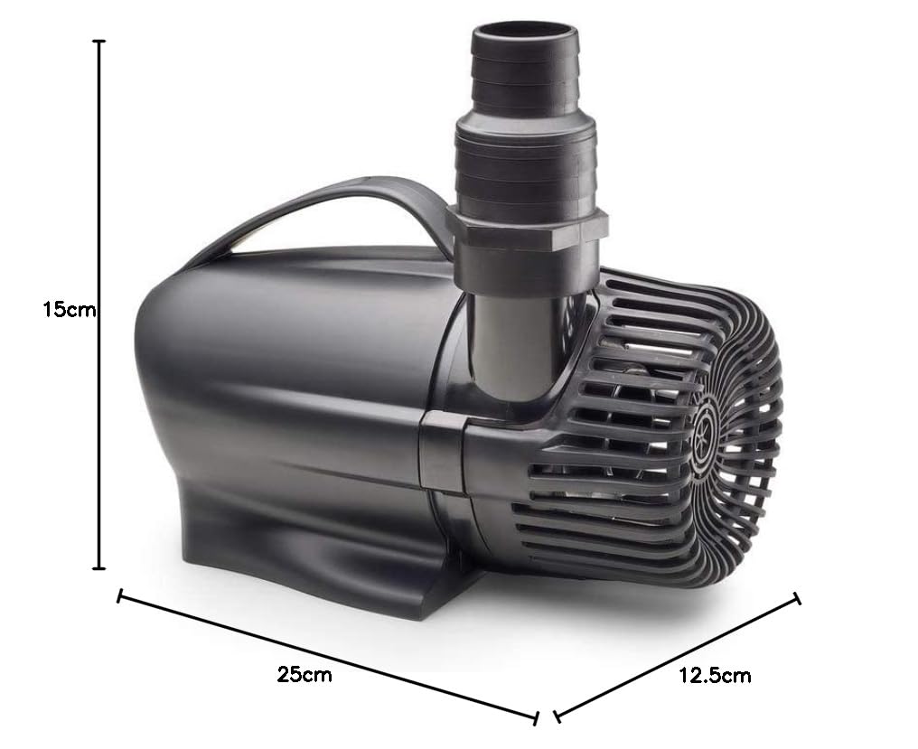 AQUÁNICO 9000L/H PP Pond Pump | High Flow Garden Water Pump for Filtration, Stream, Waterfall & Fountain | Perfect for Garden Ponds, Koi Ponds, Water Features & Outdoor Decor