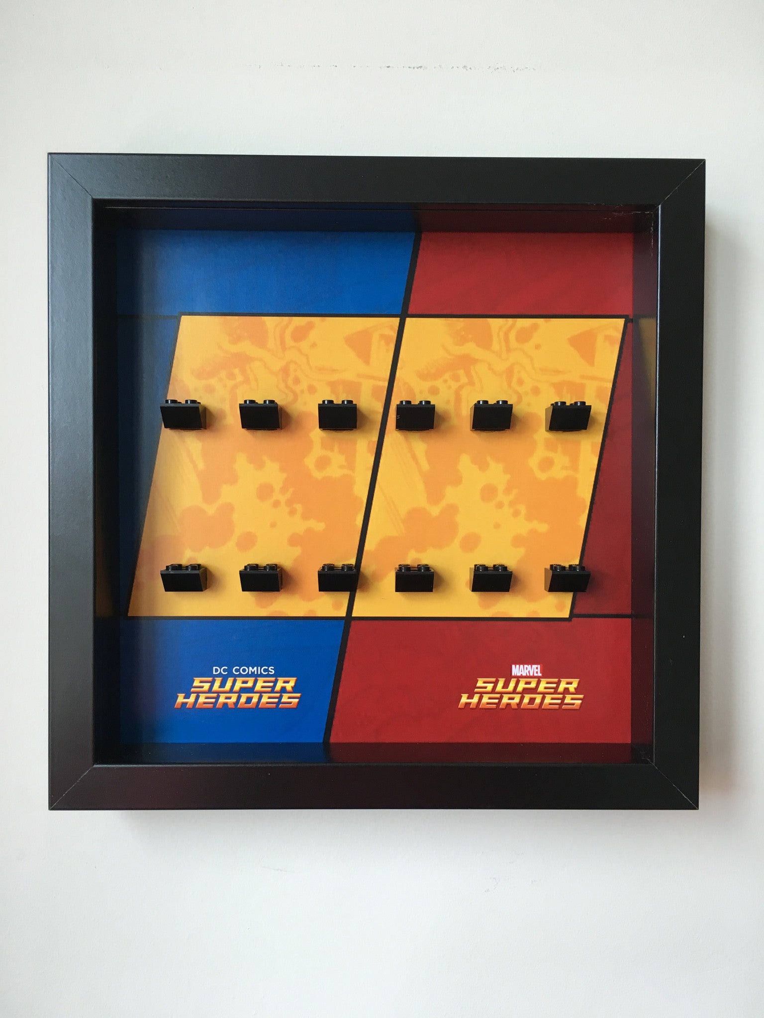 Lego® Mighty Micros DC & Marvel Super Heroes Display Frame - Showcase Your Mini Superhero Collection - Perfect for Home Decor, Office Display & Gift for Lego Fans
