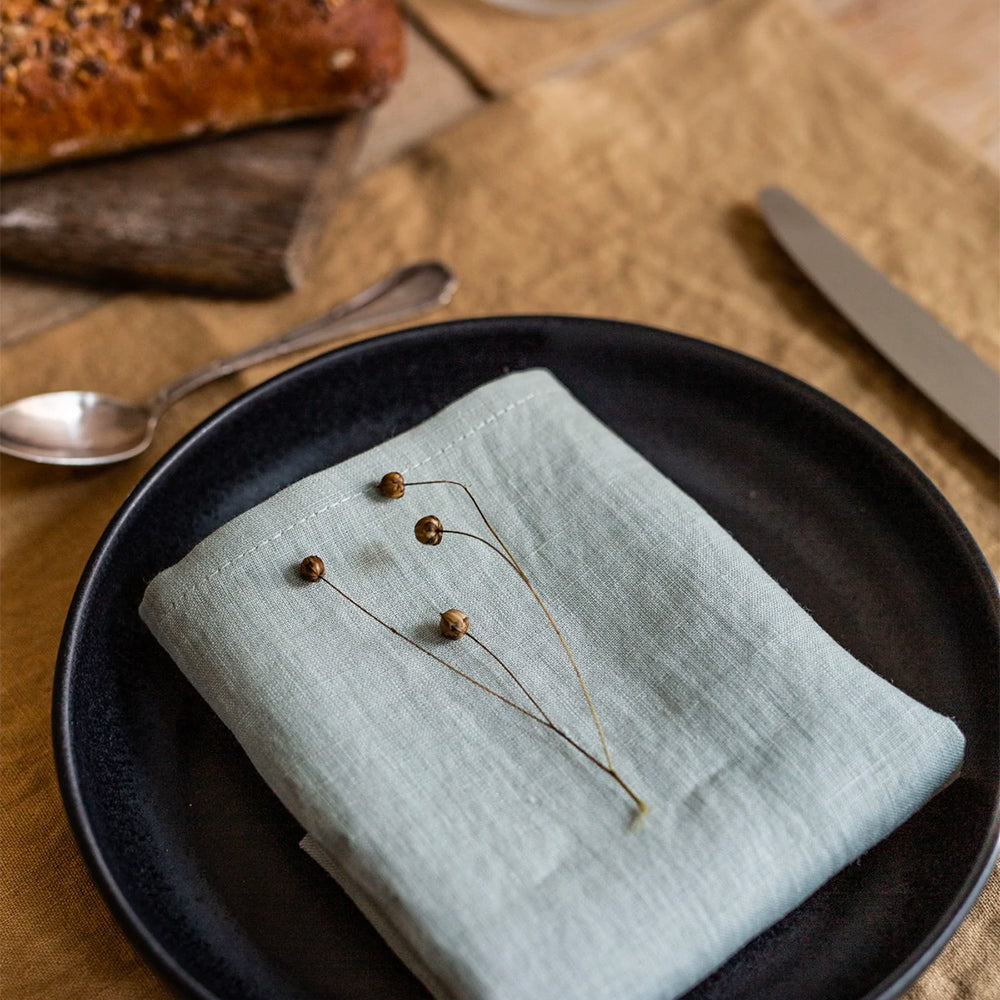 Premium Stevie Linen Napkin Set - 100% Organic Cotton Dinner Napkins (Set of 4/6/8) - Elegant Table Linens for Fine Dining, Wedding Reception & Holiday Decor