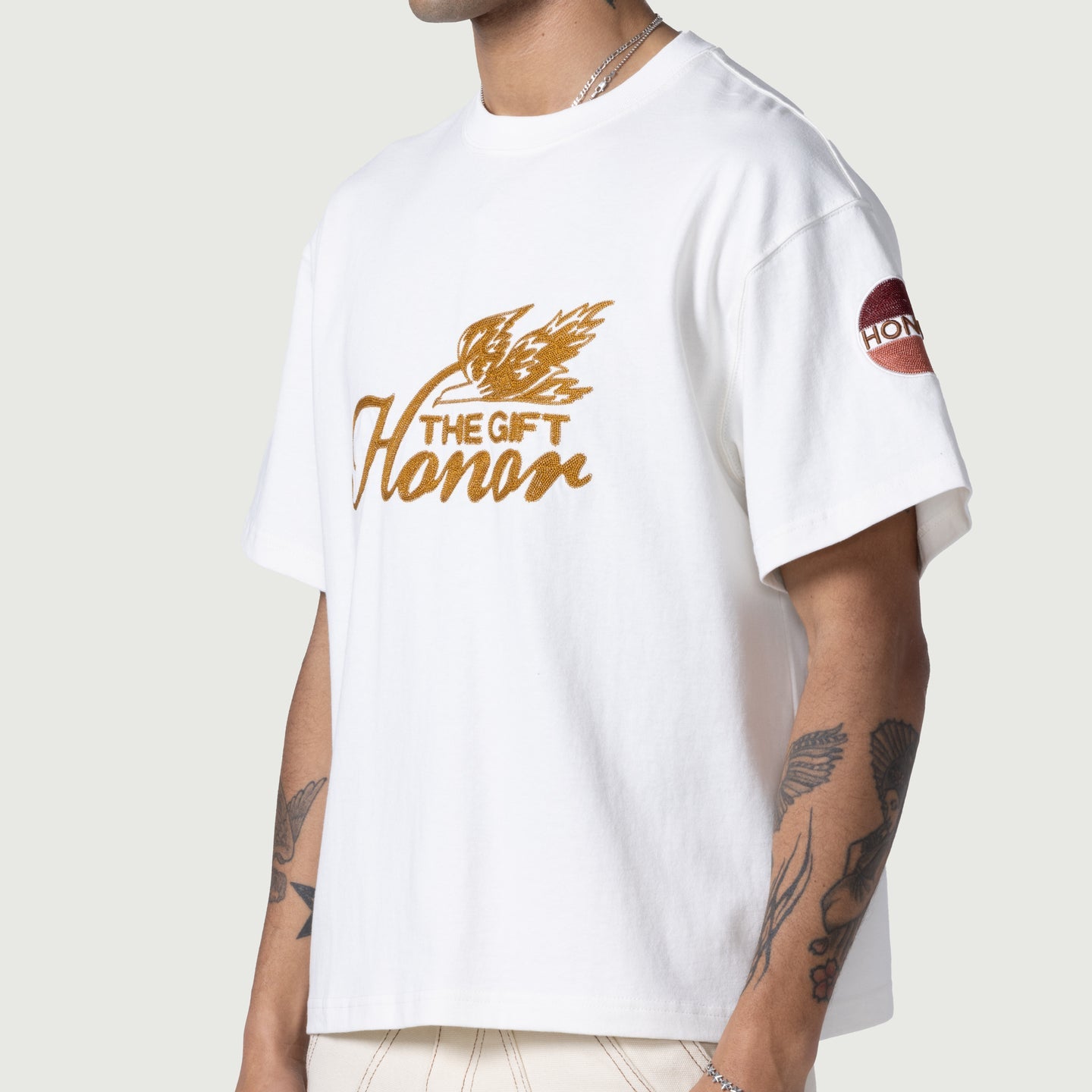 Honor The Gift Auto Club Box Tee - White Cotton T-Shirt for Men | Streetwear Fashion & Casual Wear