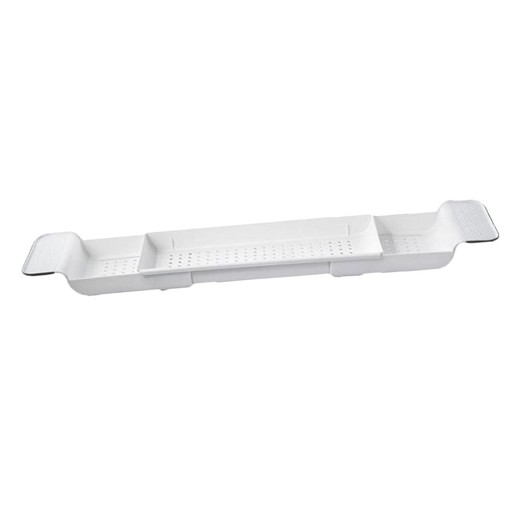 MagiDeal Adjustable Bathtub Caddy - Extendable Bath Tray for Books, iPad, Wine & Spa Essentials | Perfect Bathroom Organizer for Relaxing Soaks & Spa Nights