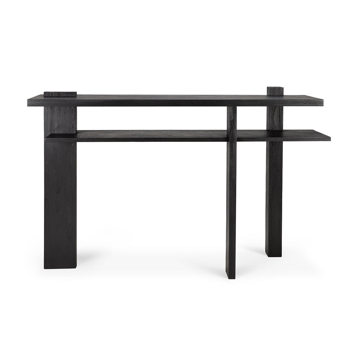 Abstract Console Table - Modern Minimalist Wooden TV Stand for Living Room, Bedroom & Office - Stylish Media Entertainment Center with Storage Shelves