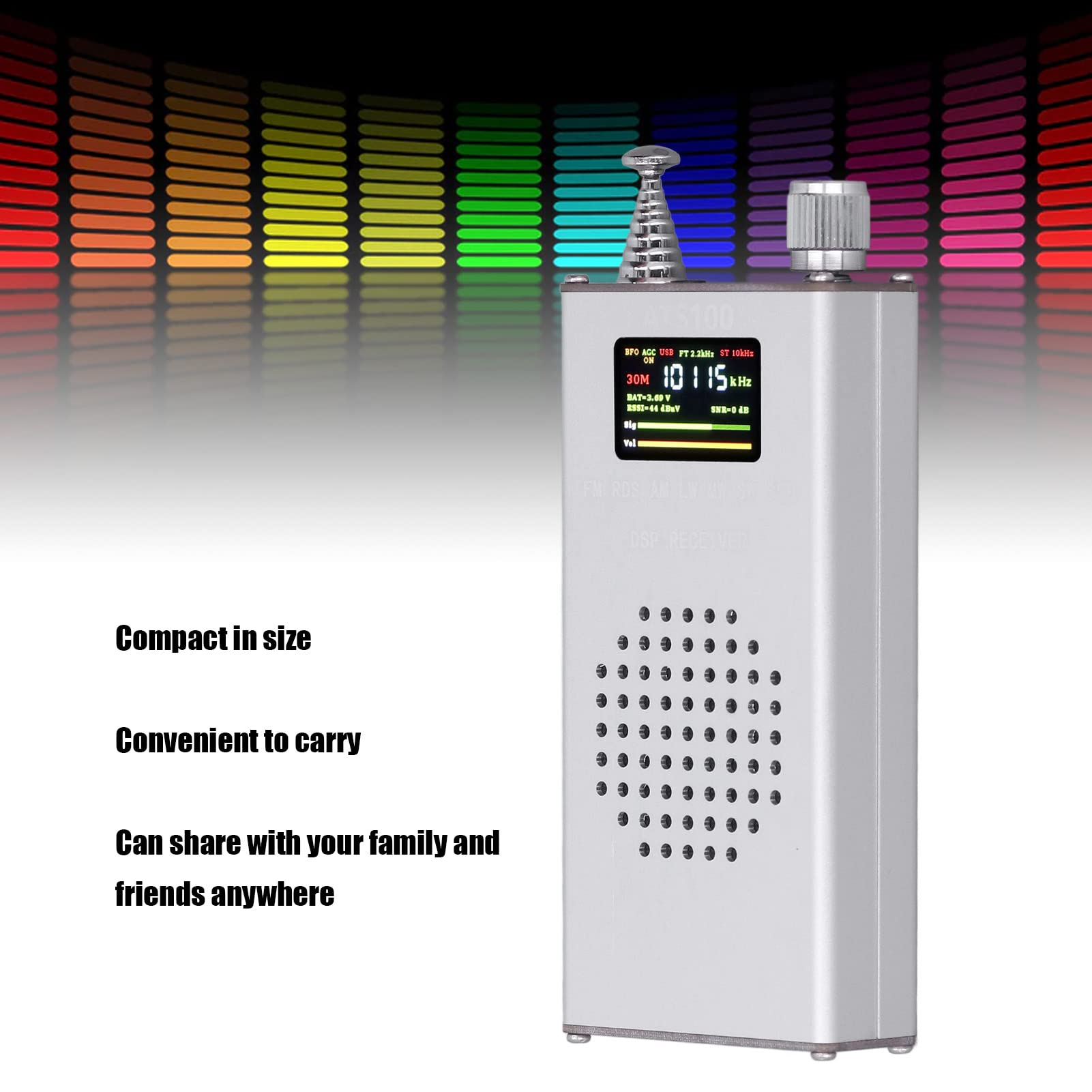 Si4732 Digital Radio Receiver - Long Life FM/AM Receiver with RDS, Stereo Sound - Perfect for Home, Office, and Outdoor Use