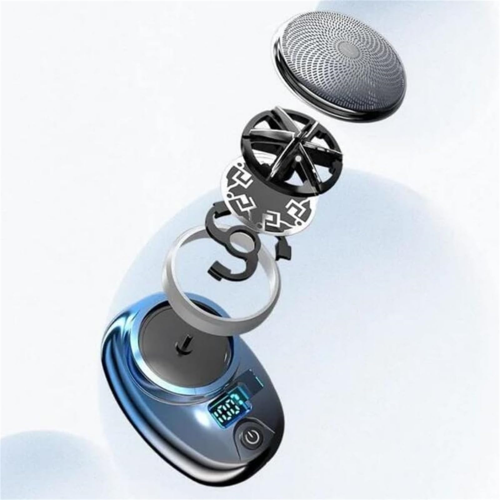 Pyrinov Electric Razor - Mini Portable Shaver with Magnetic Dual Blades, Waterproof & Travel-Friendly for Men - Perfect for Home, Office & On-the-Go Grooming