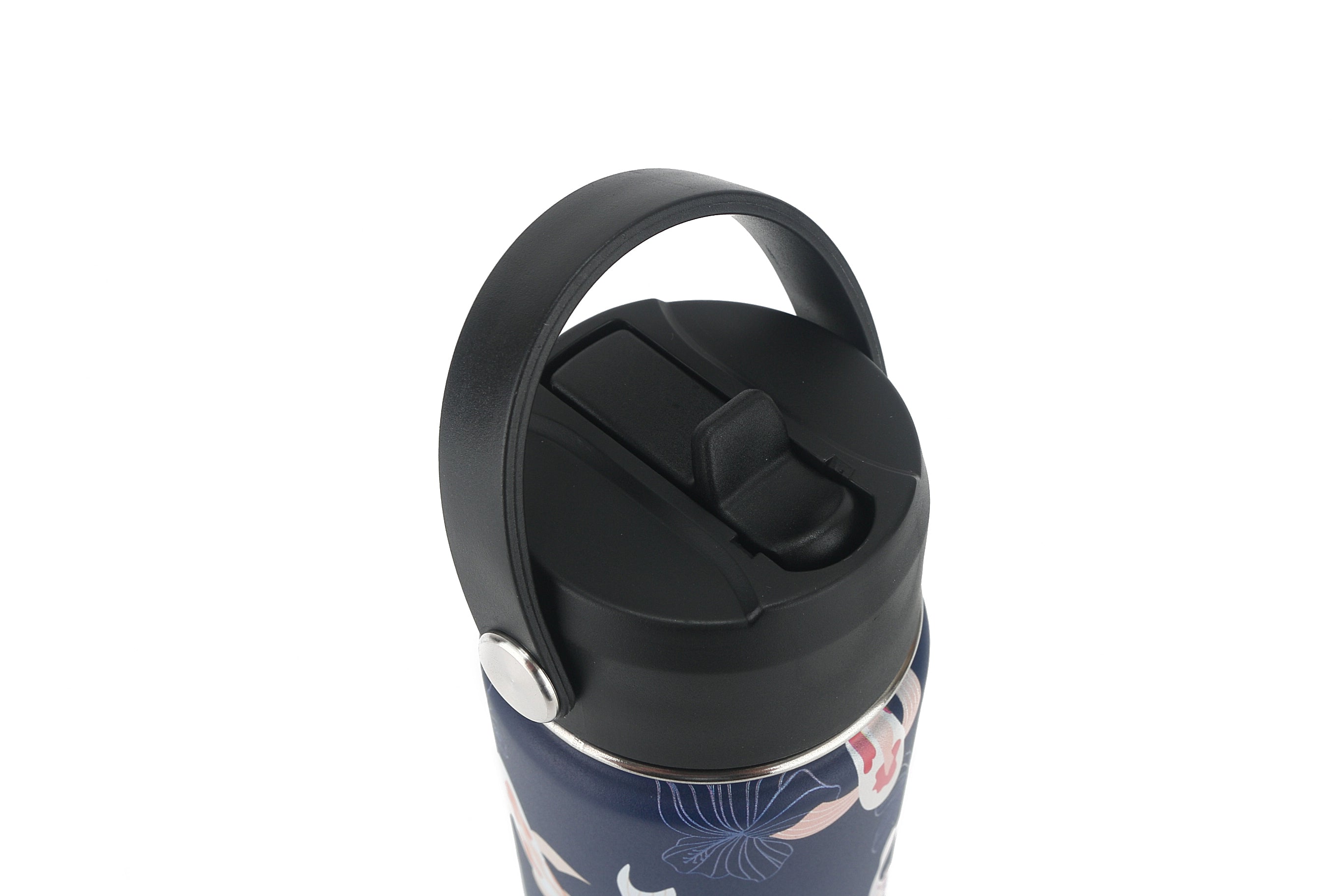 Premium 12oz Insulated Stainless Steel Water Bottle - Koi Navy Design, Leak-Proof & BPA-Free - Perfect for Hiking, Gym & Outdoor Activities