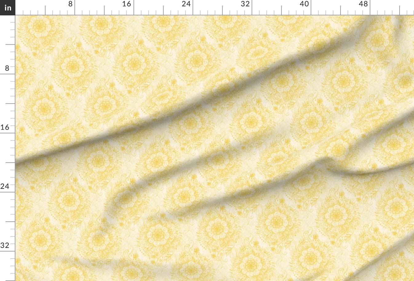 Boho Floral Mustard Yellow Printed Minky Fabric by The Yard - Soft & Durable for Sewing Baby Blankets, Quilt Backing, Plush Toys & DIY Crafts - Perfect for Nursery Decor & Handmade Gifts