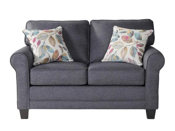 Comfortable Grey Loveseat Sofa - Jitterbug 3700LS for Small Spaces, Living Room, Apartment & Cozy Home Decor