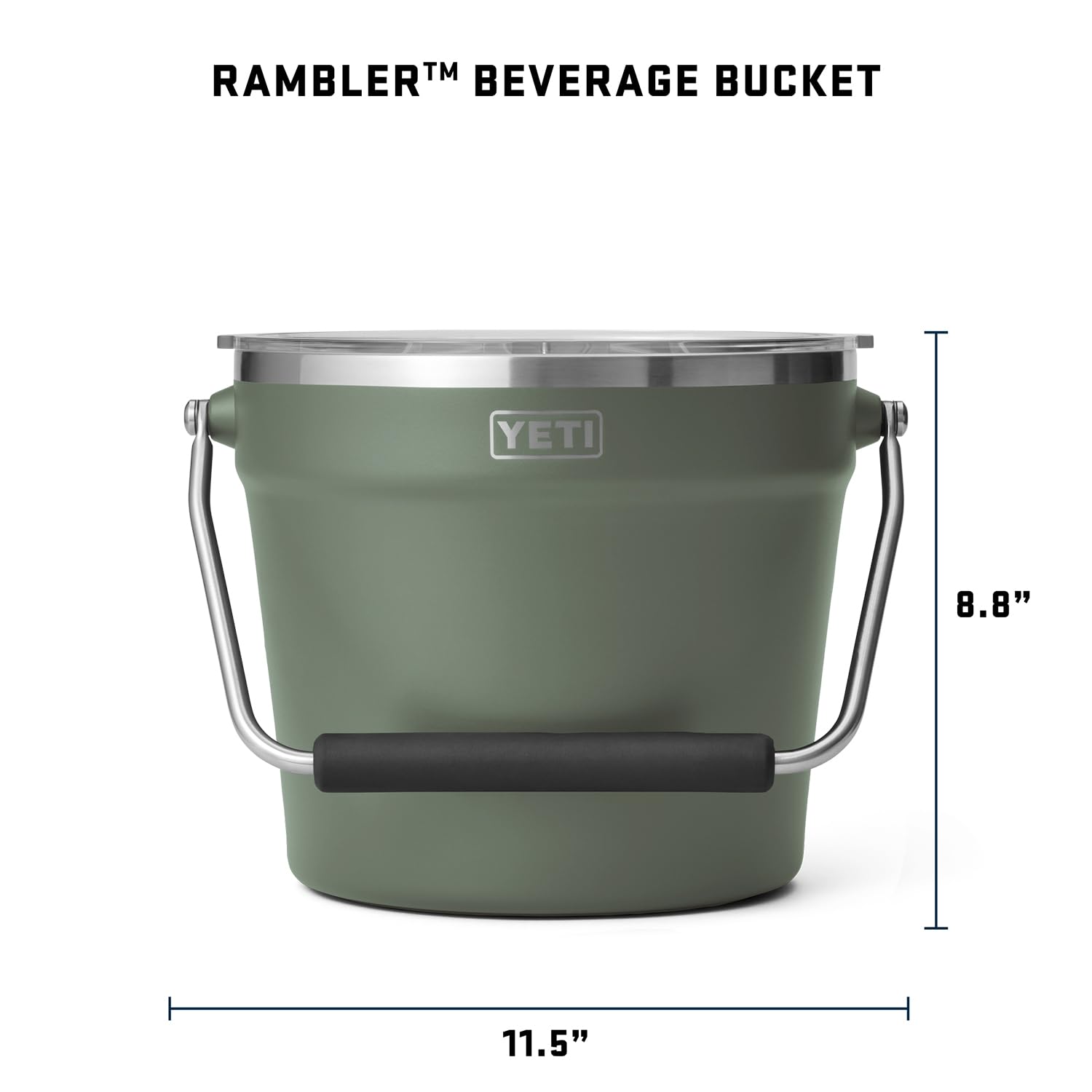 YETI Insulated Beverage & Ice Bucket - Holds 6 Beer Bottles or 3 Wine Bottles - Perfect for Outdoor Parties, Beach Trips & BBQ Gatherings