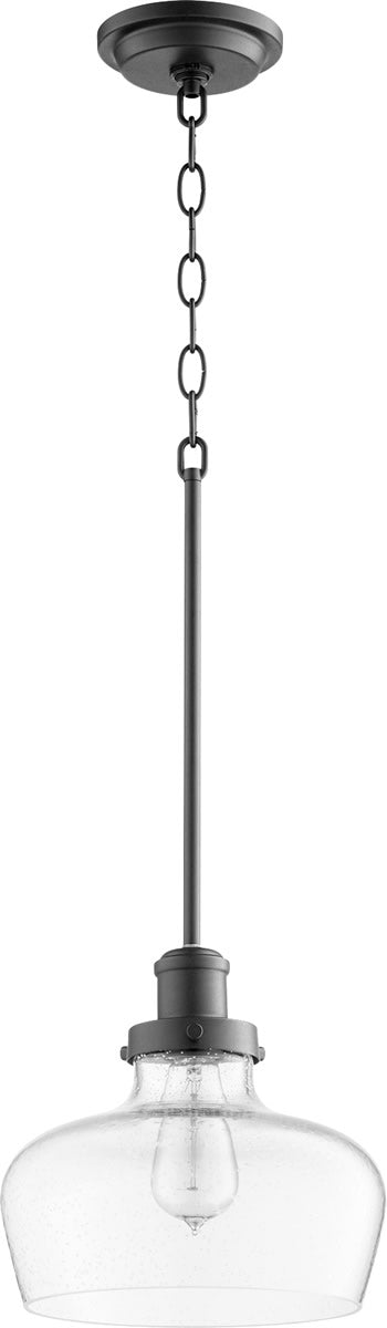 10W Black Single Light Pendant Lamp - Modern Hanging Light Fixture for Kitchen Island, Dining Room, or Bedroom