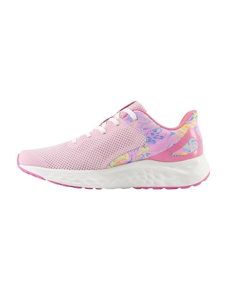 New Balance Junior Arishi V4 Running Shoes for Kids - Raspberry Pink & White | Lightweight & Comfortable for School, Sports & Daily Activities