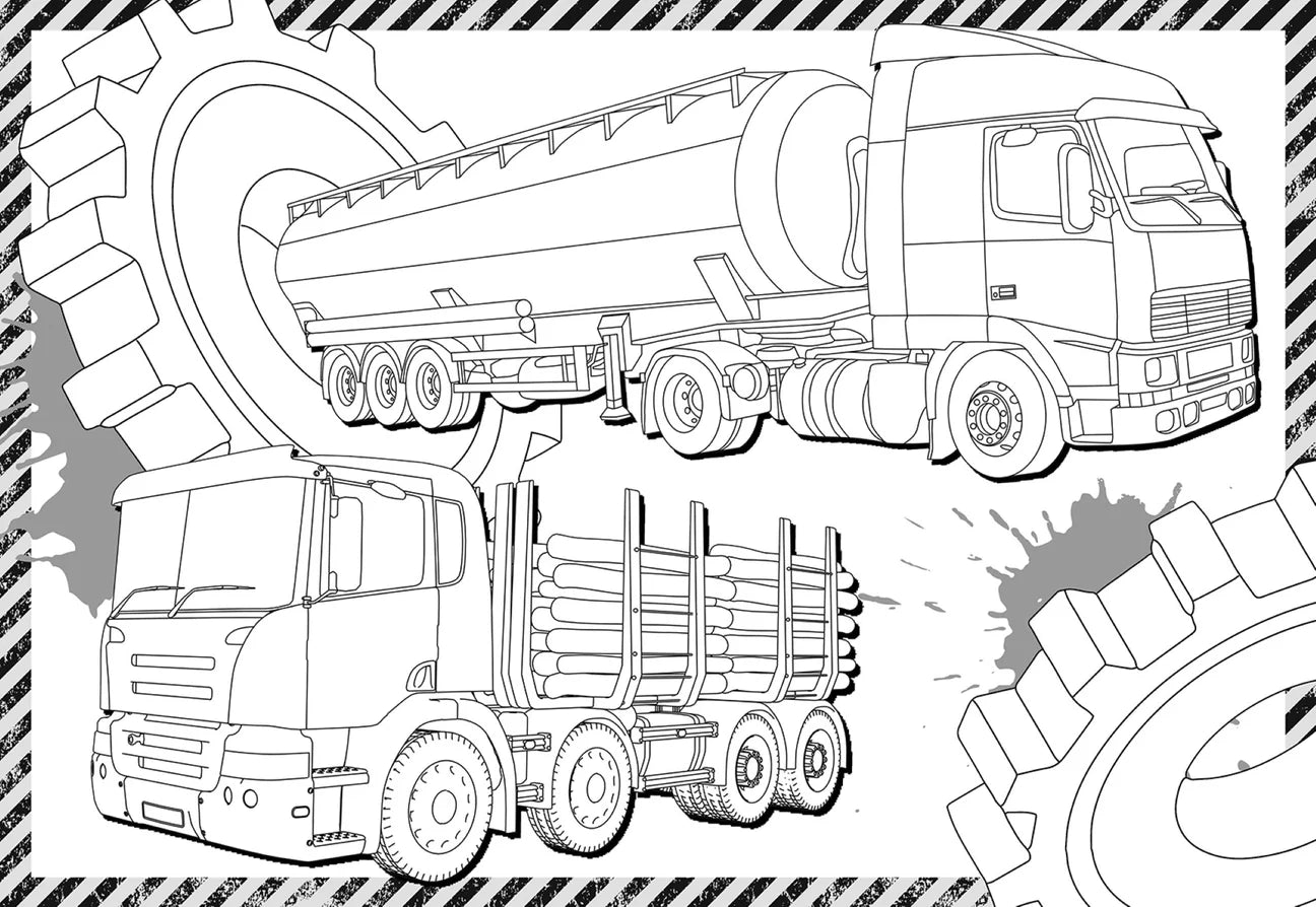 1000 Stickers & Colors Mighty Machines Activity Book for Kids - Fun Learning & Creative Play for Toddlers, Preschool & Kindergarten