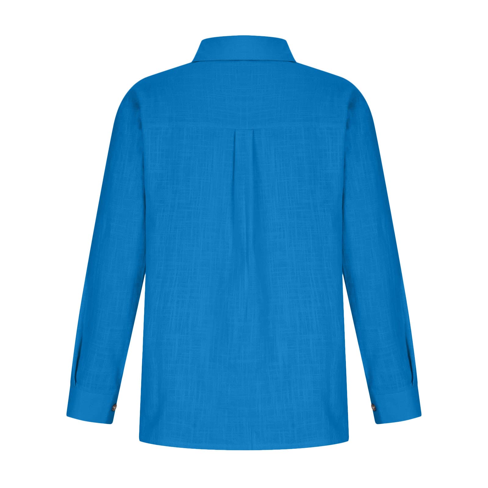 Women's Linen Long Sleeve Blouse with One Button Lapel - Elegant Slim Fit Work & Casual Tops - Perfect for Office Wear, Business Meetings & Weekend Outfits