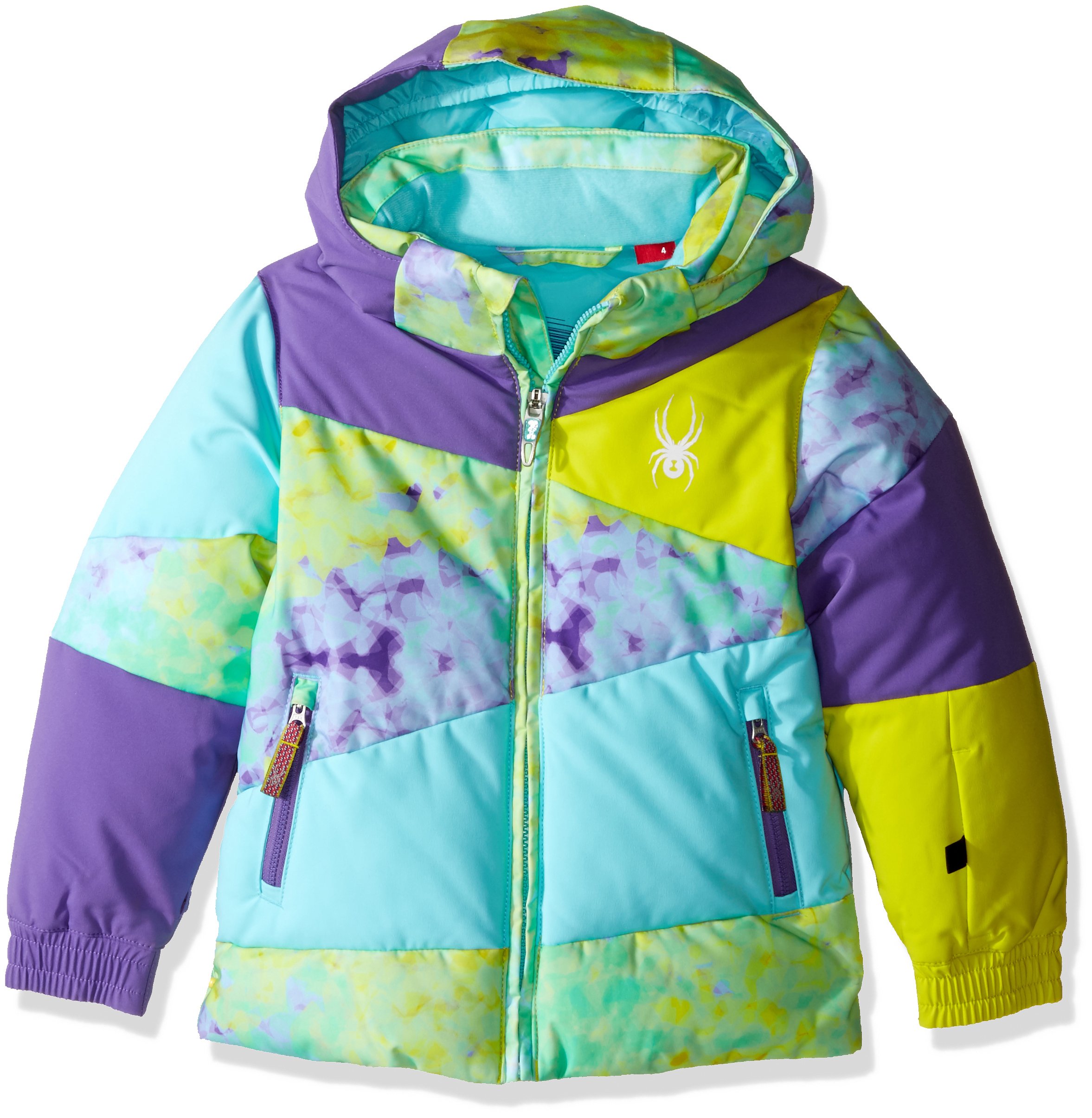 Spyder Girls Bitsy Duffy Puff Jacket - Warm Winter Coat for Kids, Waterproof & Lightweight, Perfect for Skiing & Snow Play