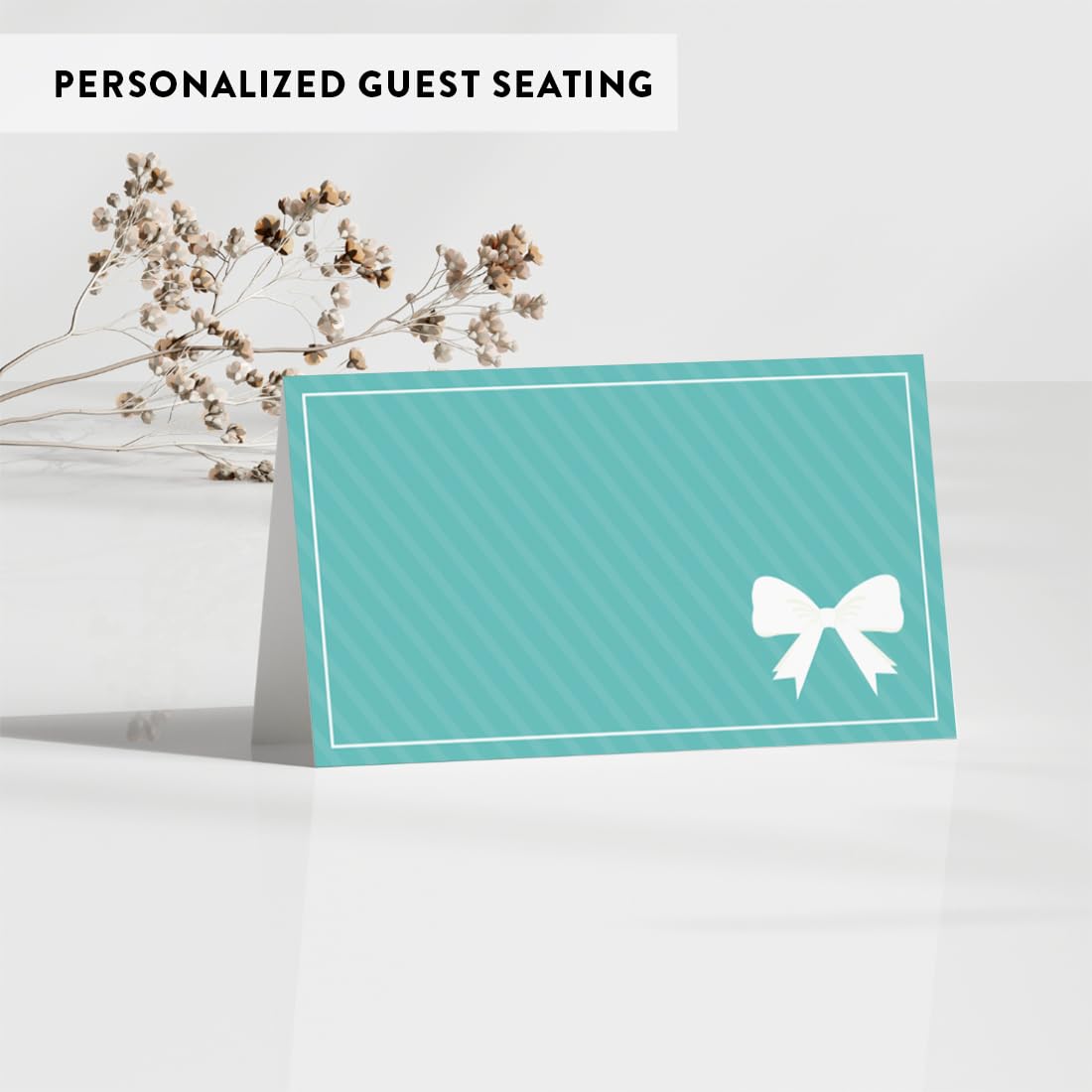 Andaz Press Diamond Inspired Table Tent Place Cards - 20-Pack Blank Name Cards for Wedding, Baby Shower, Bridal & Graduation Parties - Elegant Table Settings & Seat Placement for Events & Celebrations