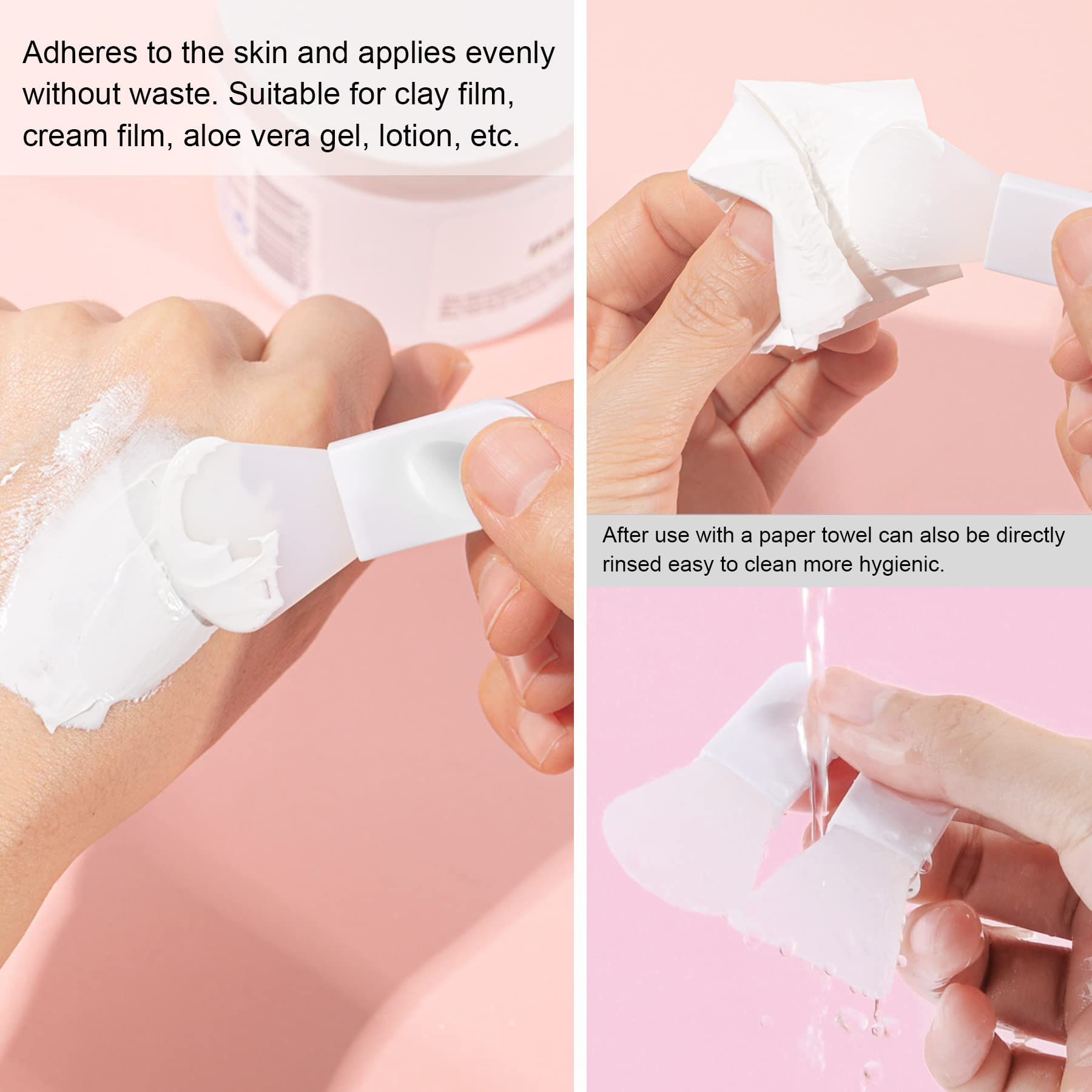 4PCS Silicone Face Mask Applicator Brushes - Soft Makeup Spatula for Cosmetic, Mud, Clay & Eye Masks | Portable Skincare Tool for Face & Body Lotion Application | Perfect for At-Home Spa & Professional Salon Use