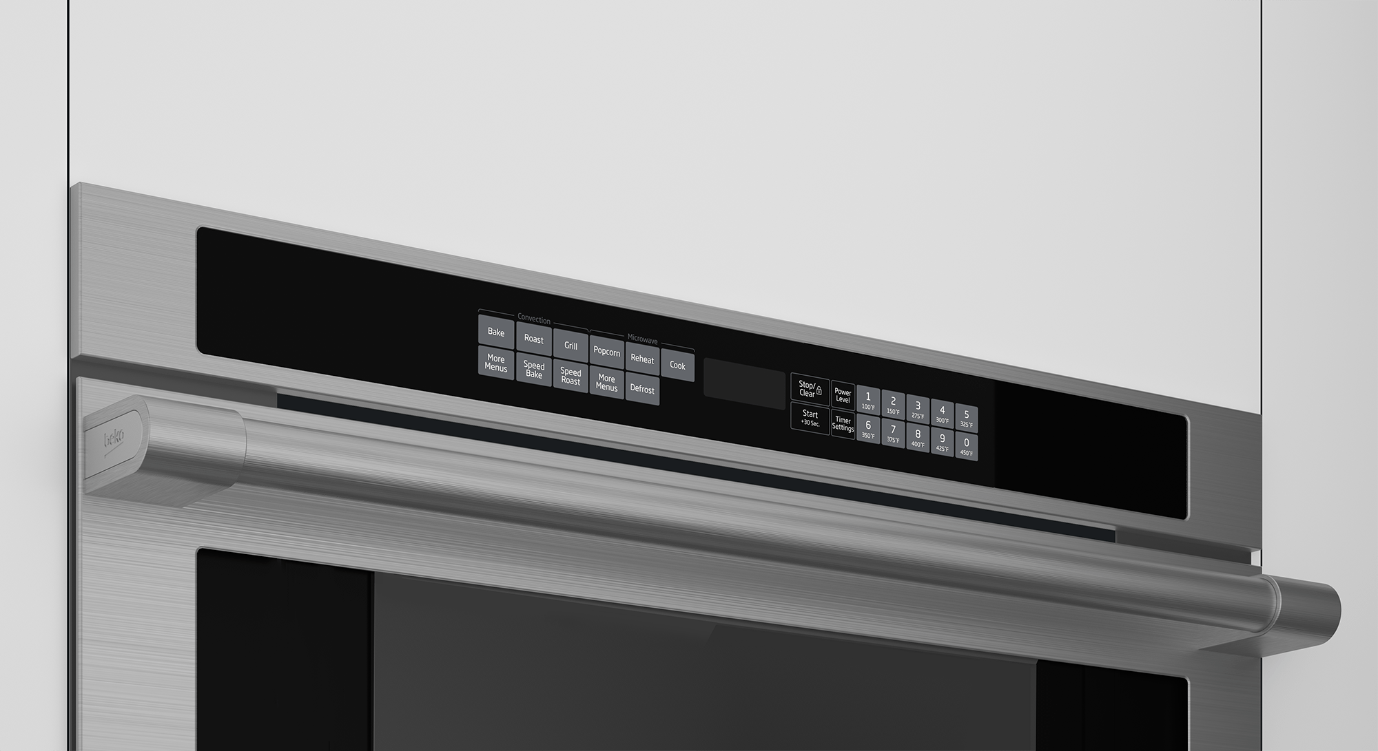 Beko WOSP30100SS Built-In Microwave Oven - 950W, 44L Capacity, Stainless Steel - Perfect for Small Kitchens, Apartments & Office Break Rooms