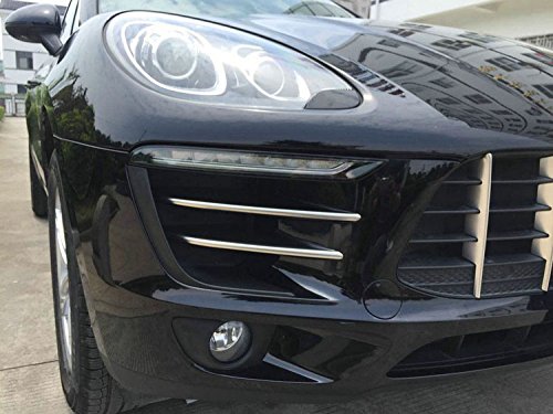 Porsche Macan 2014-2017 Matte Black Stainless Steel SUV Grille Cover - Upgrade Your Car's Front Grill for Enhanced Style & Protection