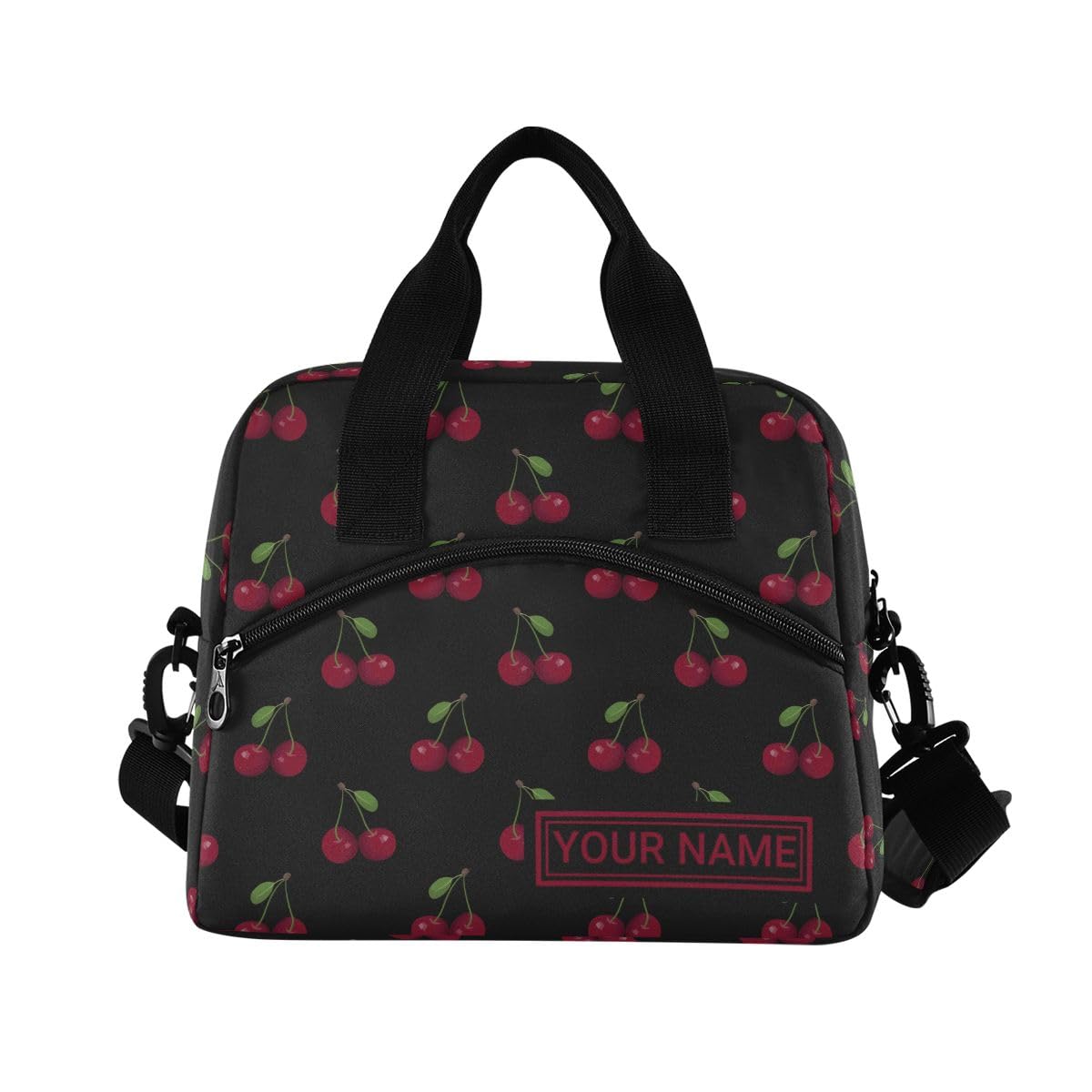 ALAZA Insulated Lunch Bag Cooler Tote for Women & Men - Large Cherry Fruits Design, Adjustable Shoulder Strap, Perfect for School, Work, Picnics & Outdoor Activities