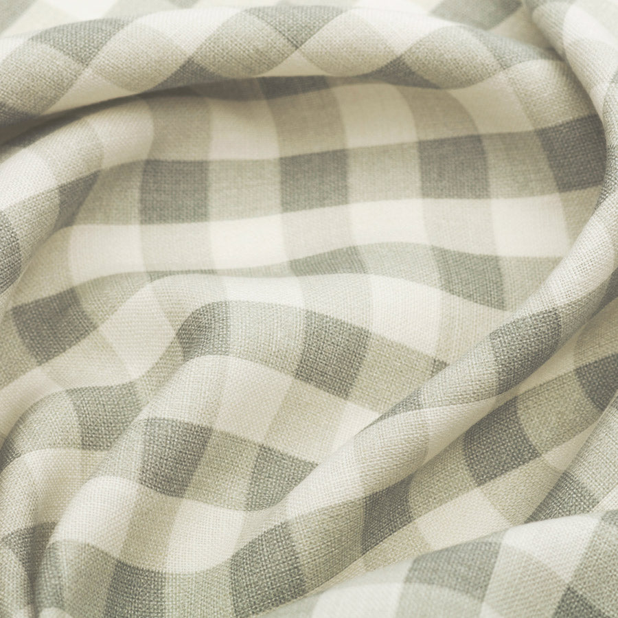 Vintage Check Linen Tablecloth - Smoke Grey - Elegant Farmhouse Dining Decor for Kitchen & Holiday Gatherings
