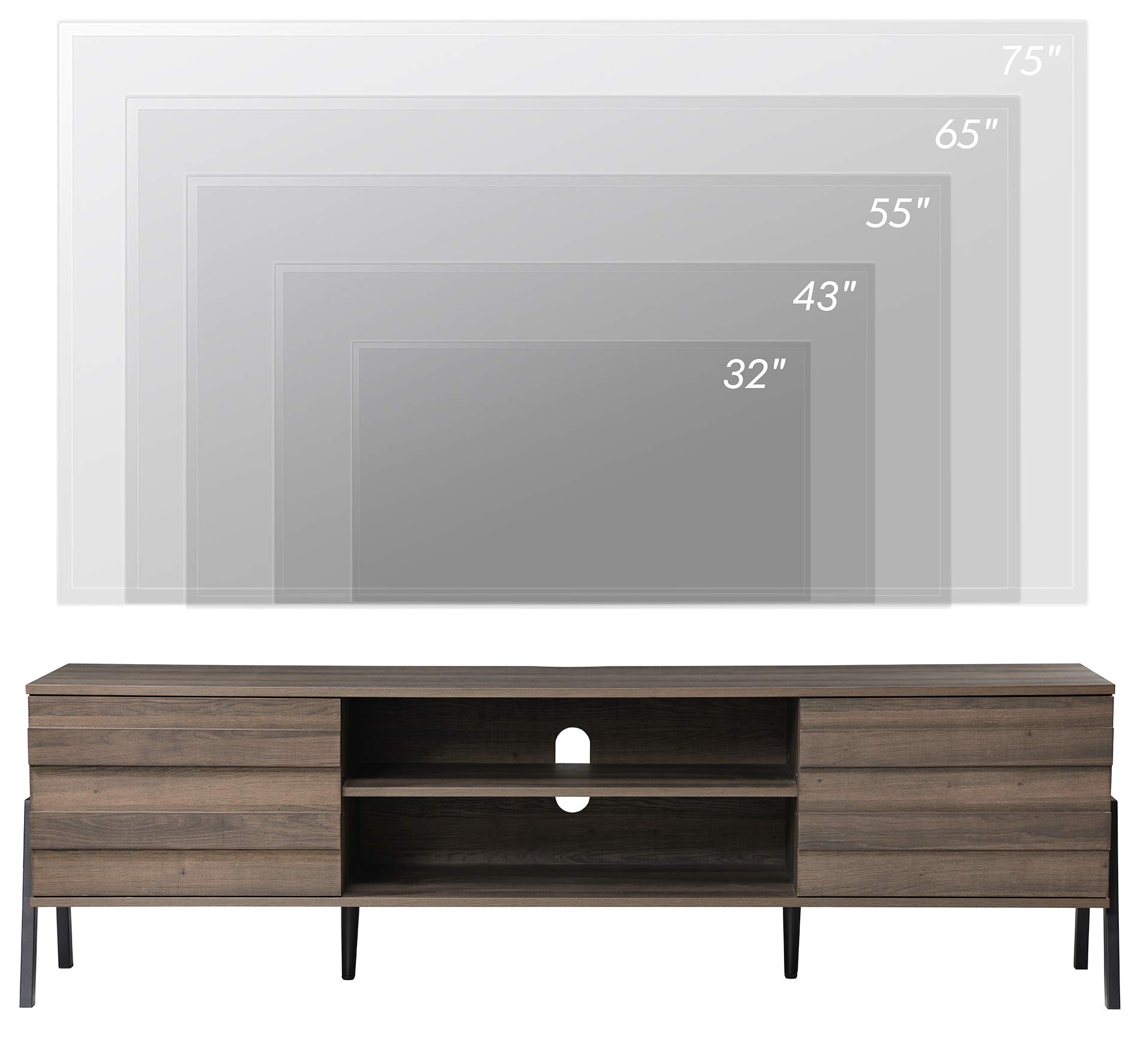 WAMPAT 2-Piece Lift Top Coffee Table Set with Storage for Living Room & Bedroom - Espresso Finish